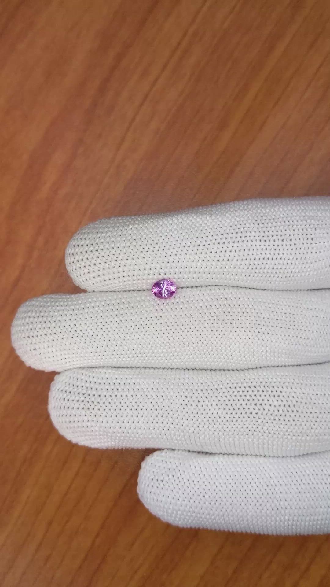 0.47 Ct. Purplish Pink Sapphire from Ceylon (Sri Lanka) Size Video