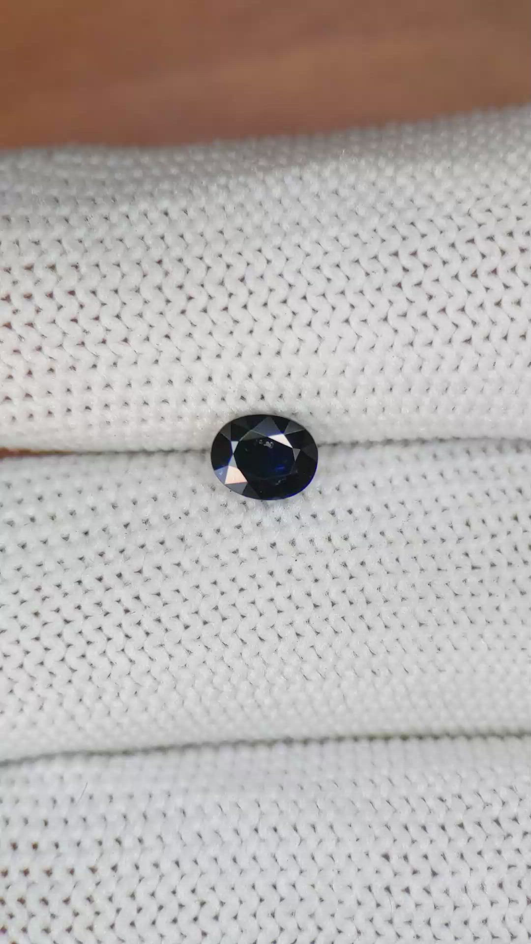 0.84 Ct. Blue Sapphire from Ceylon (Sri Lanka) Size Video
