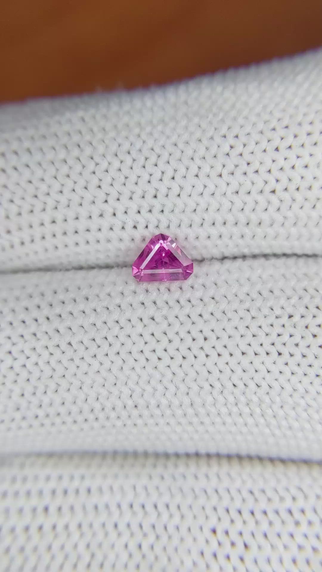 0.39 Ct. Pink Sapphire from Ceylon (Sri Lanka) Size Video