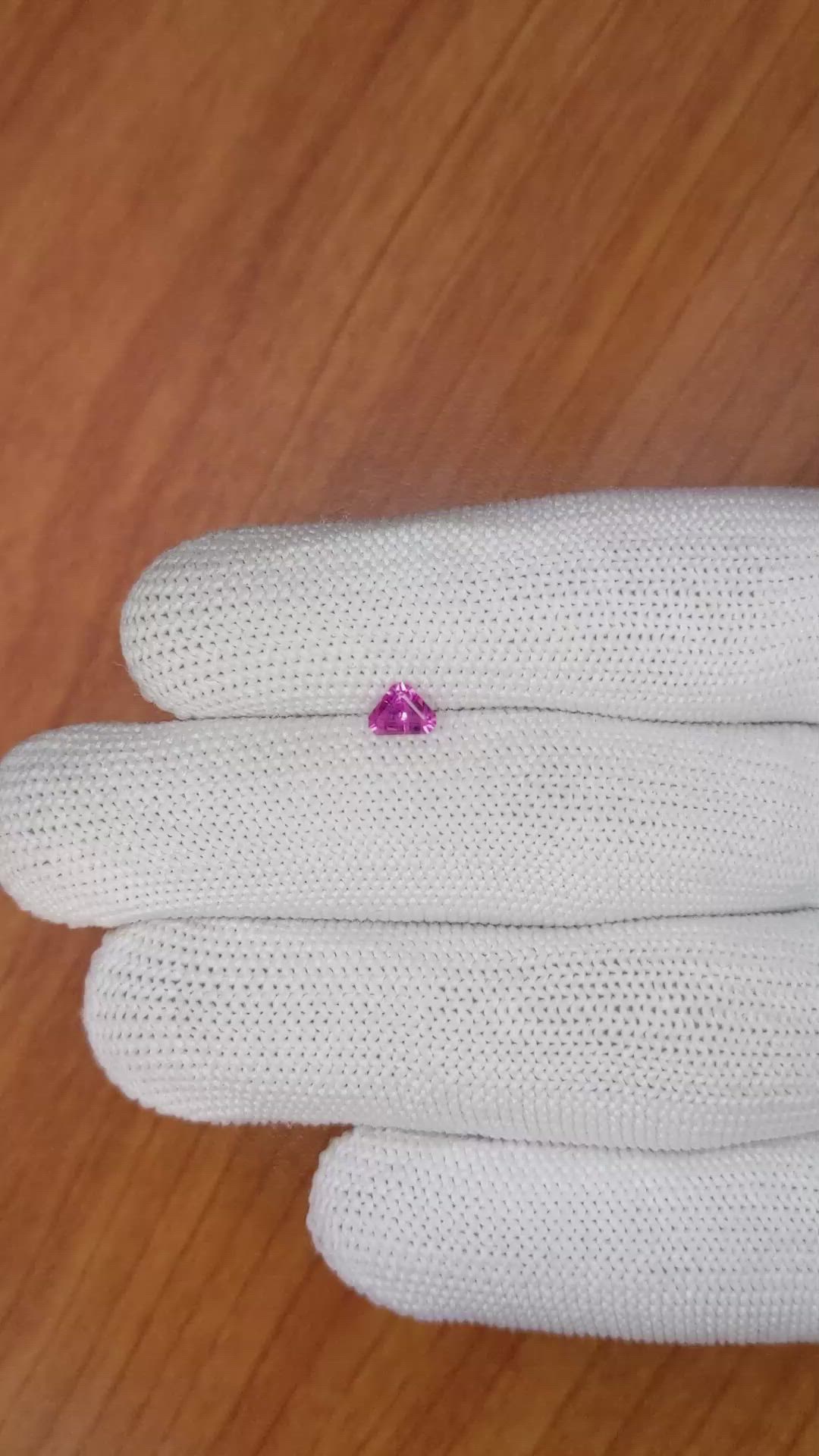 0.39 Ct. Pink Sapphire from Ceylon (Sri Lanka) Size Video