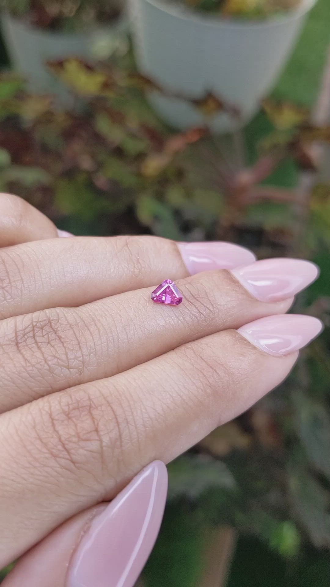 0.39 Ct. Pink Sapphire from Ceylon (Sri Lanka) Size Video