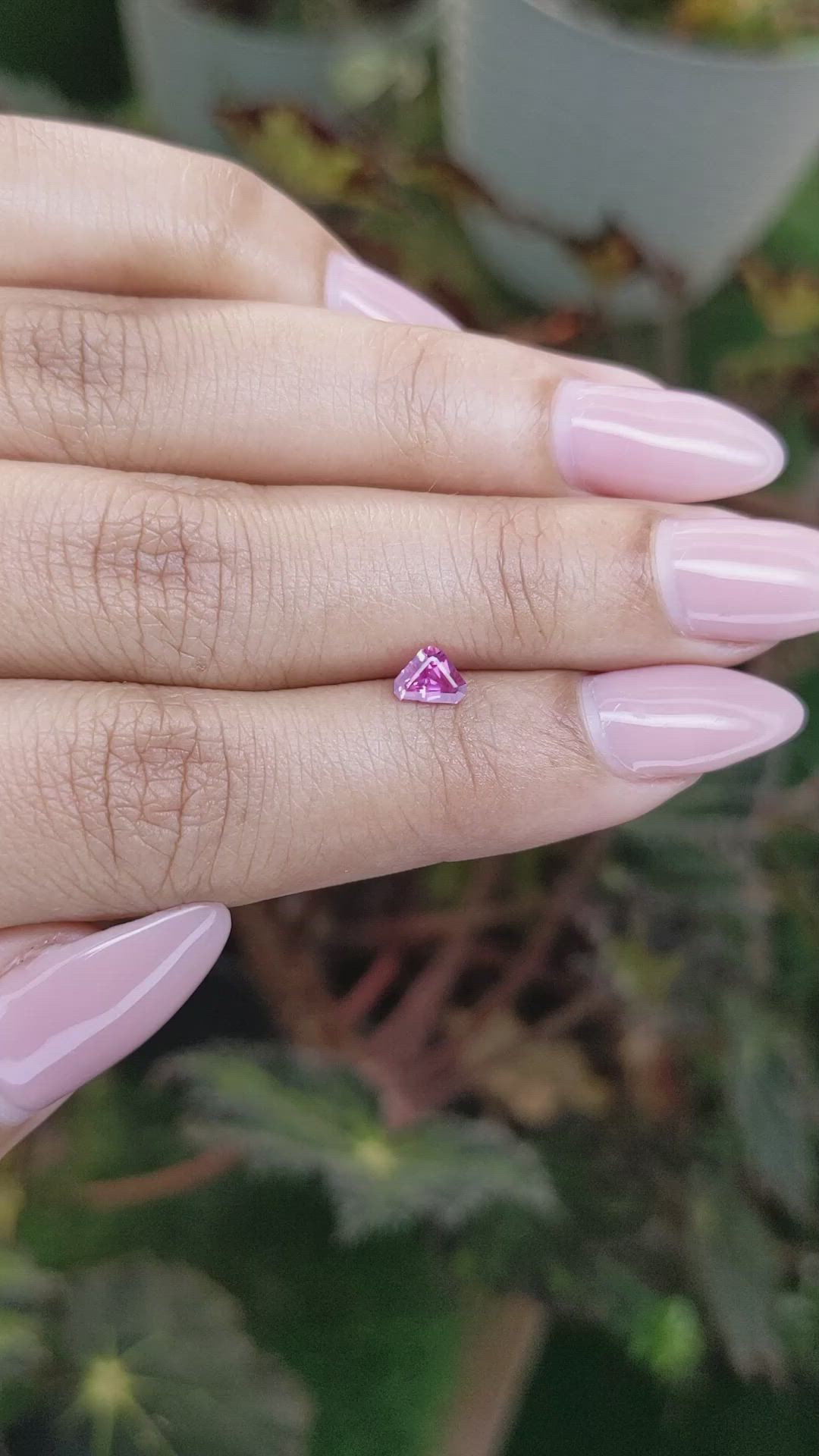 0.39 Ct. Pink Sapphire from Ceylon (Sri Lanka) Size Video