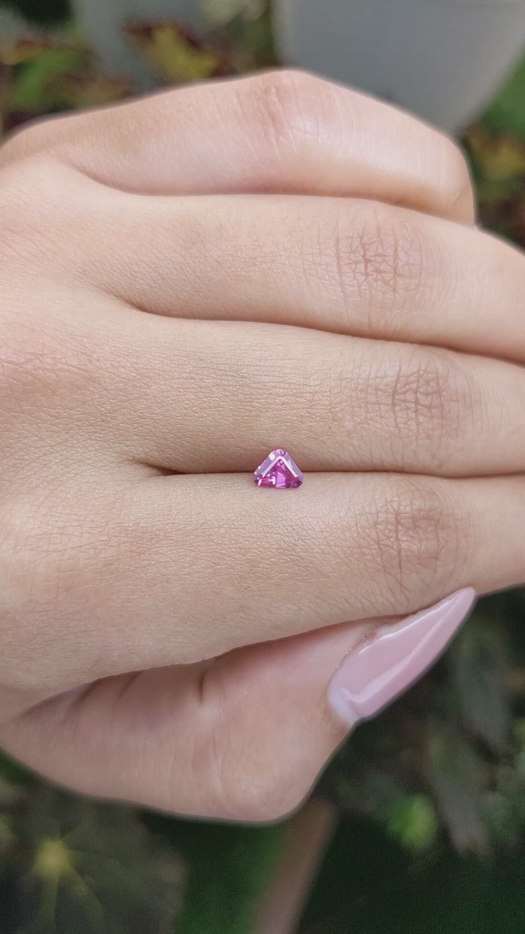 0.39 Ct. Pink Sapphire from Ceylon (Sri Lanka) Size Video