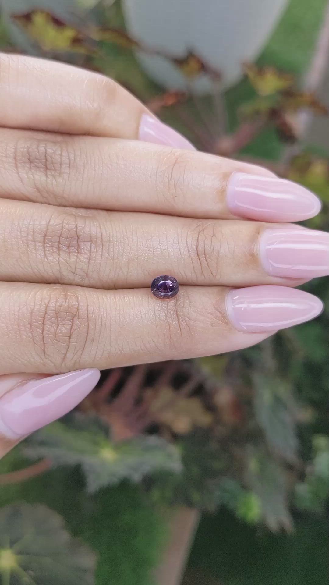 0.96 Ct. Purple Sapphire from Ceylon (Sri Lanka) Size Video