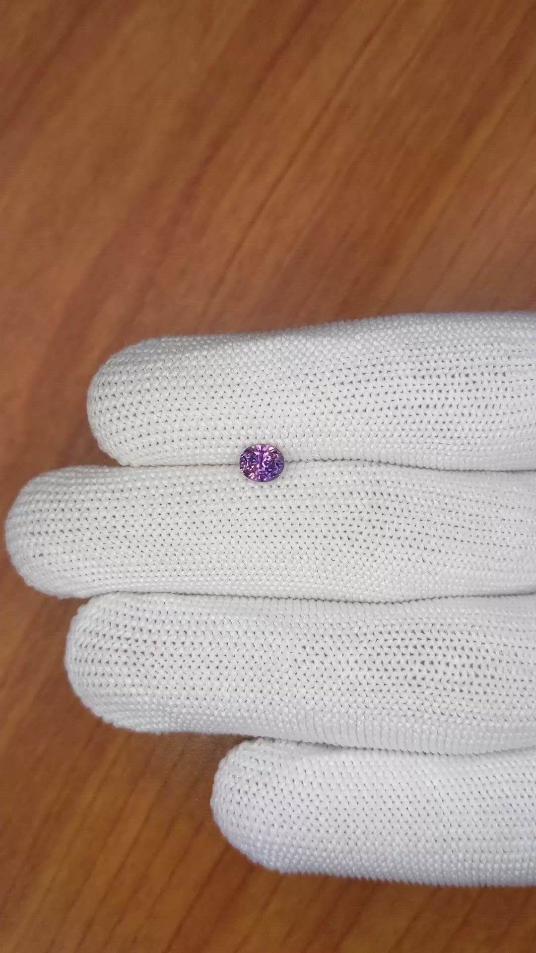 0.96 Ct. Purple Sapphire from Ceylon (Sri Lanka) Size Video