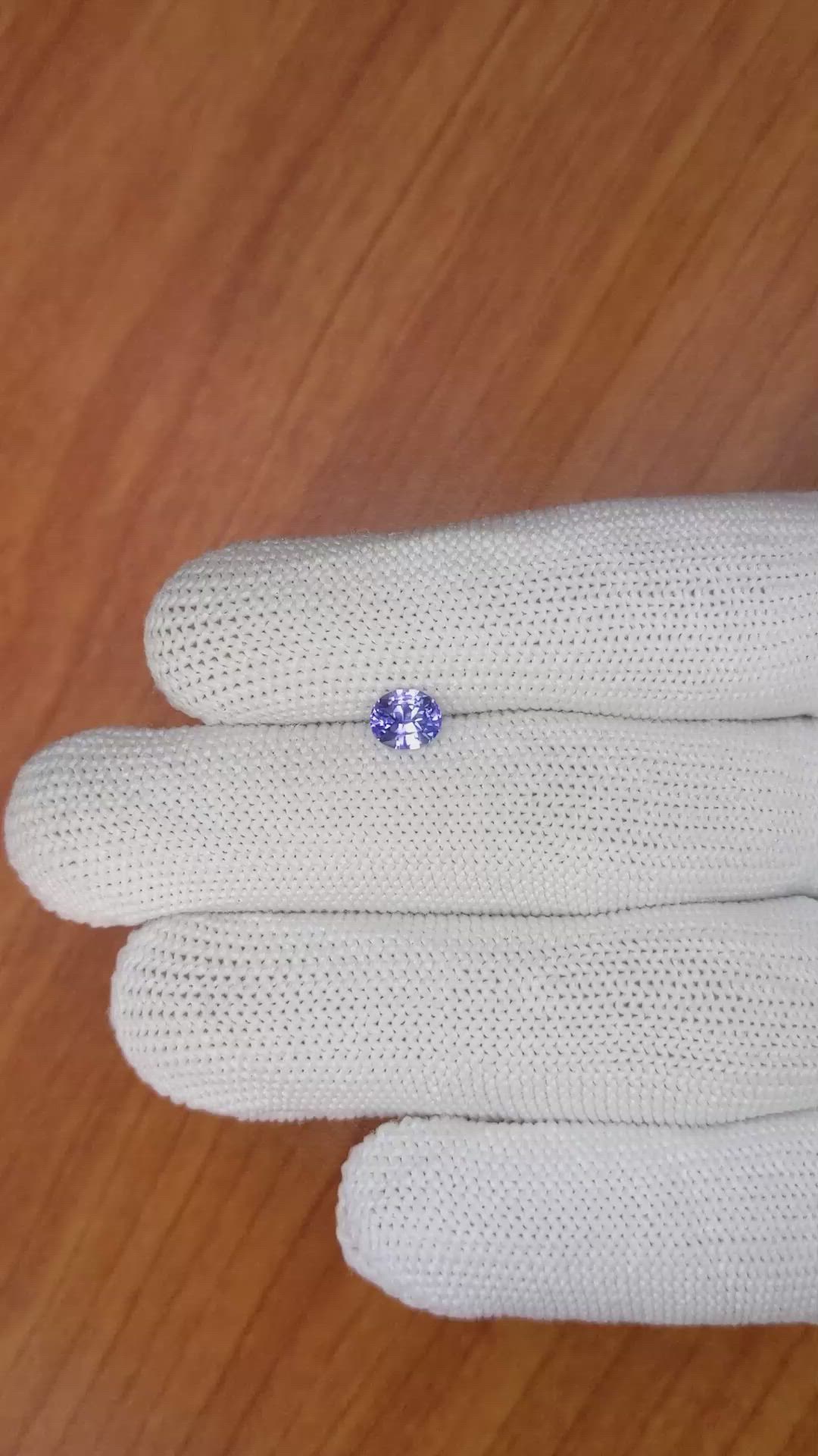 0.86 Ct. Violet Sapphire from Ceylon (Sri Lanka) Size Video