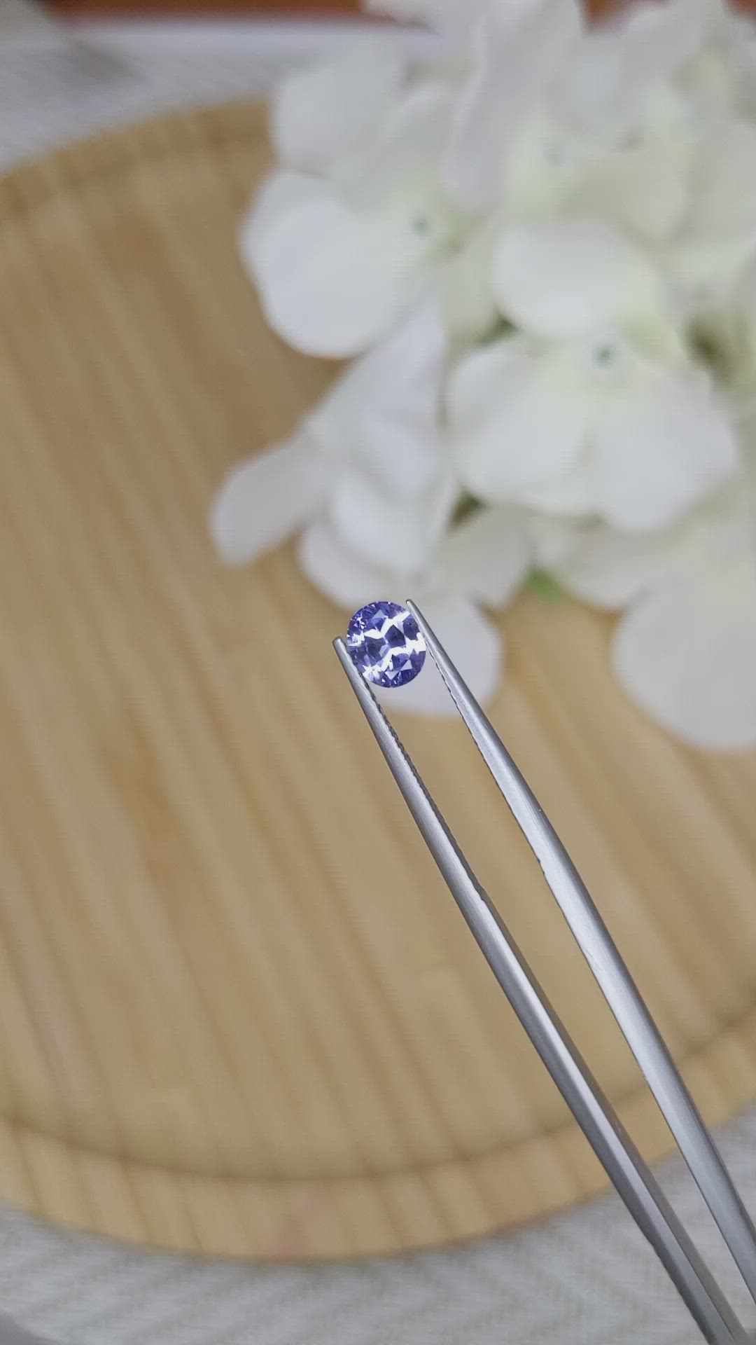 0.86 Ct. Violet Sapphire from Ceylon (Sri Lanka) Size Video