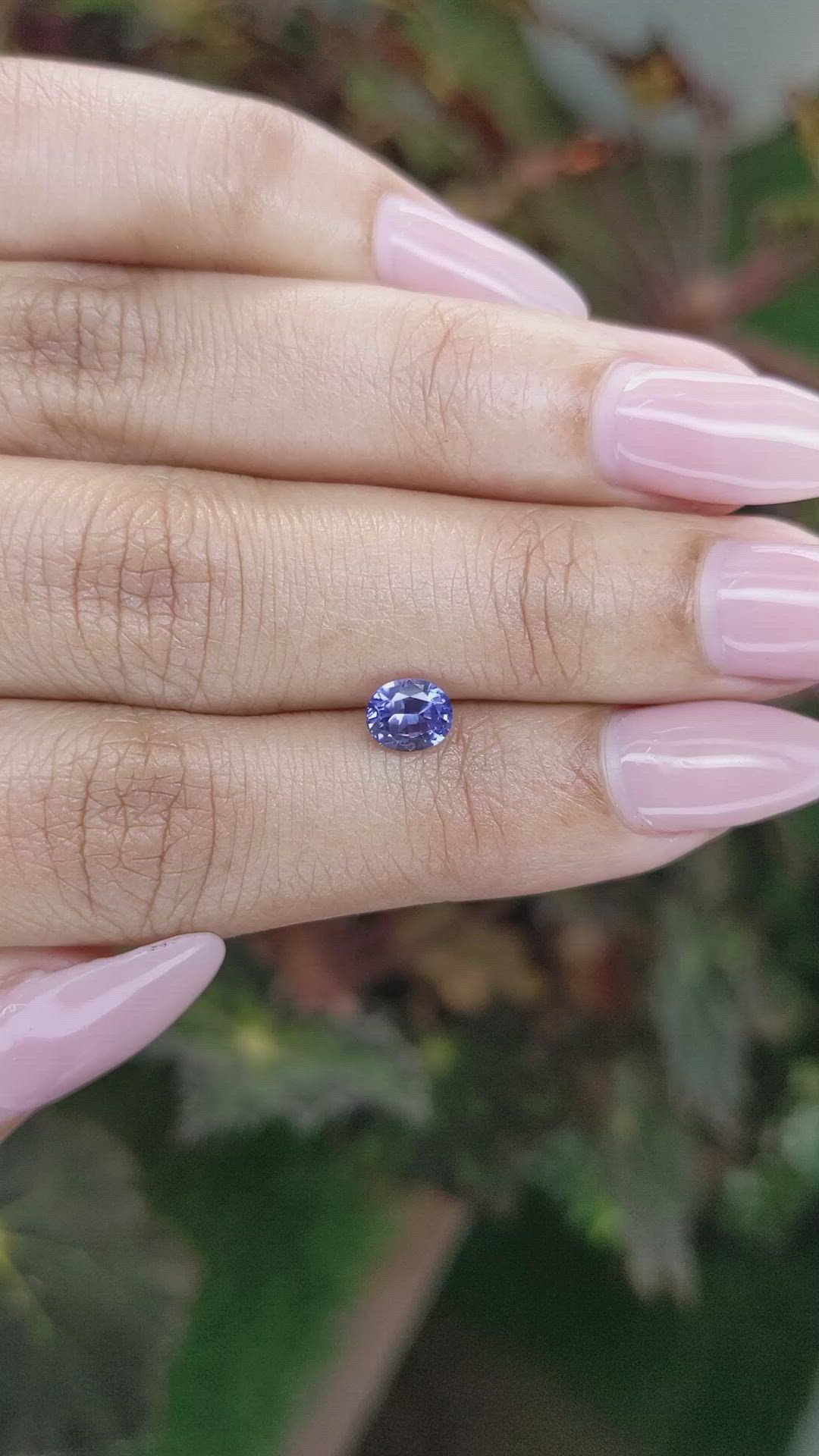 0.86 Ct. Violet Sapphire from Ceylon (Sri Lanka) Size Video