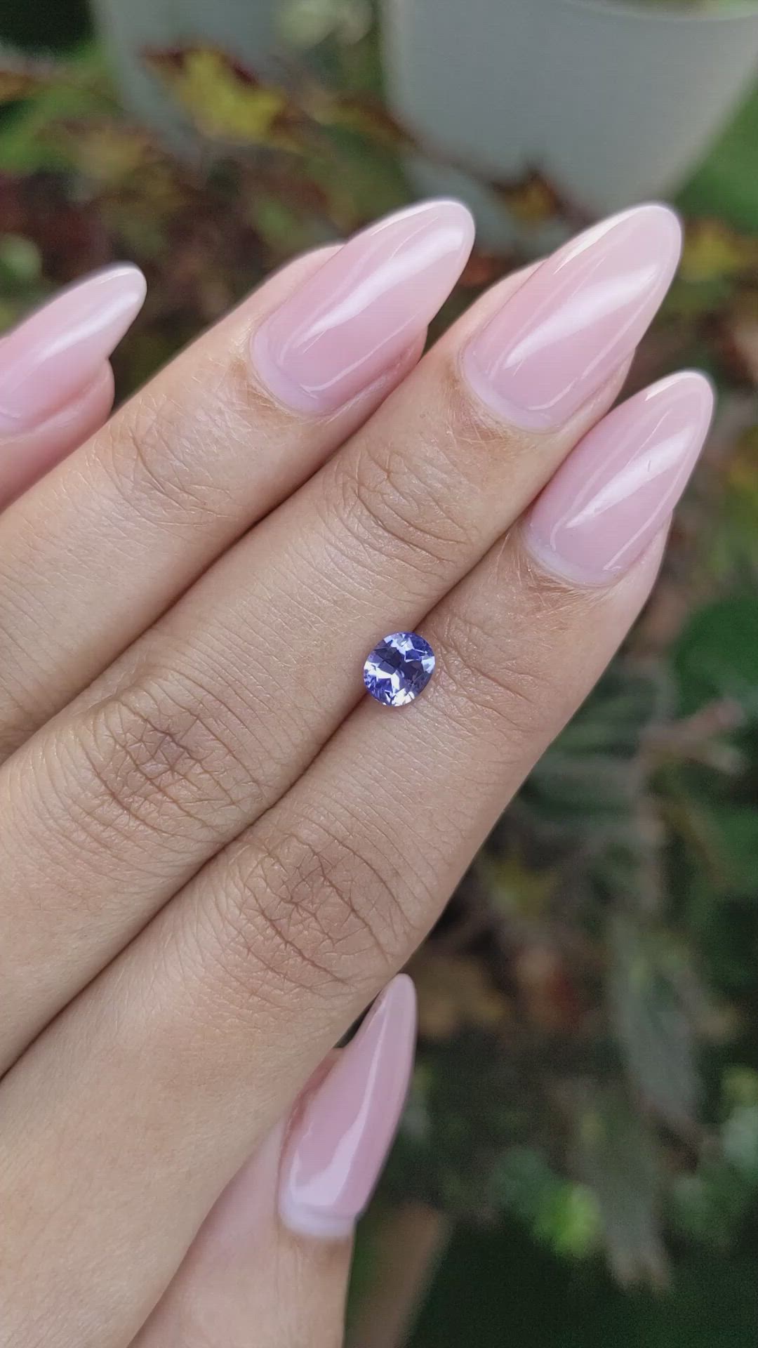0.86 Ct. Violet Sapphire from Ceylon (Sri Lanka) Size Video