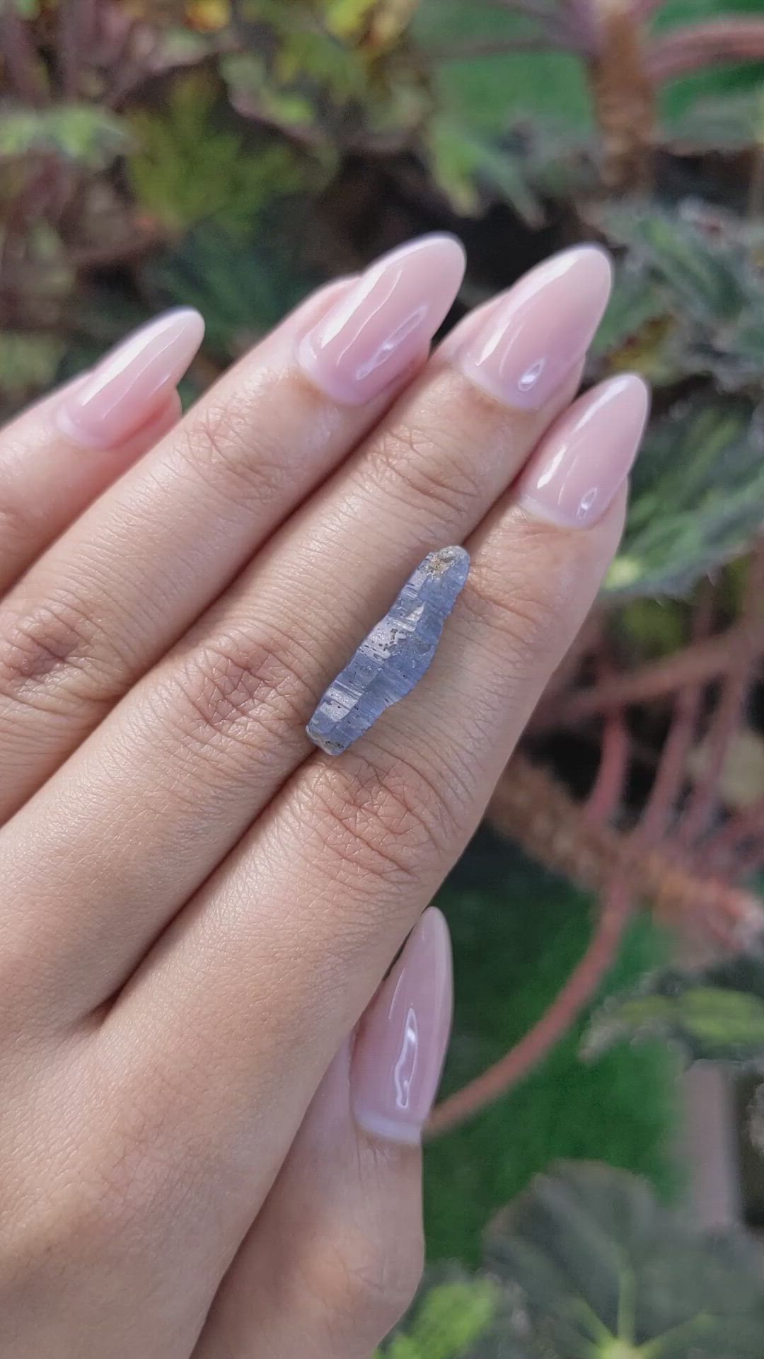 8.77 Ct. Blue Sapphire Crystal from Ceylon (Sri Lanka) Size Video