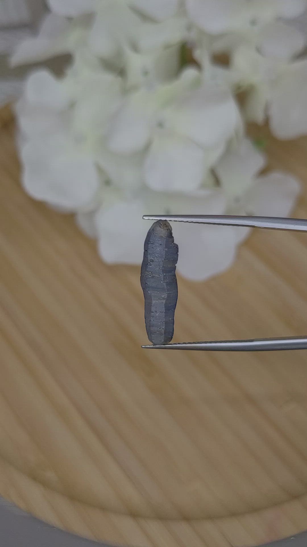 8.77 Ct. Blue Sapphire Crystal from Ceylon (Sri Lanka) Size Video