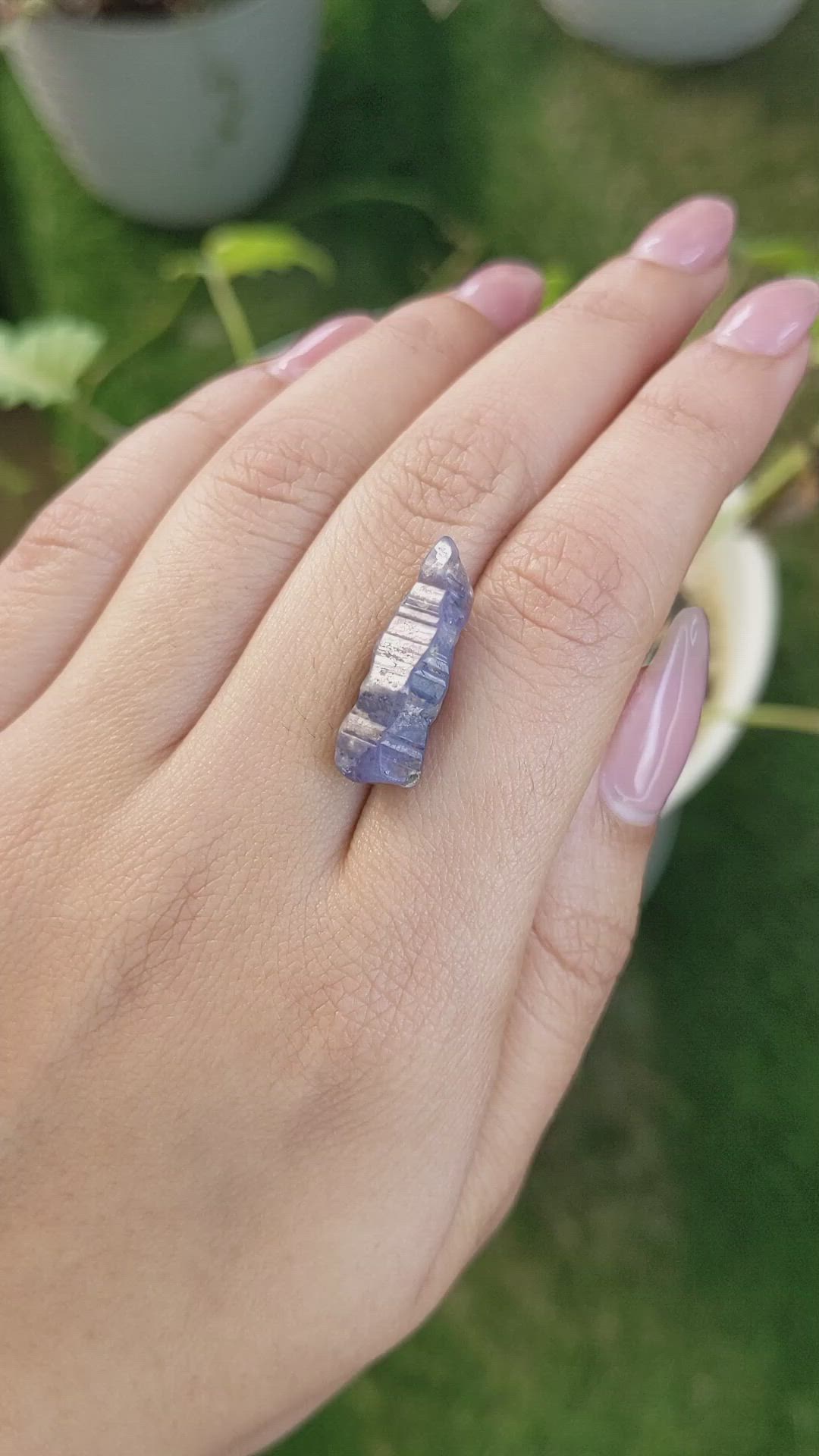 14.65 Ct. Purple Sapphire Crystal from Ceylon (Sri Lanka) Size Video