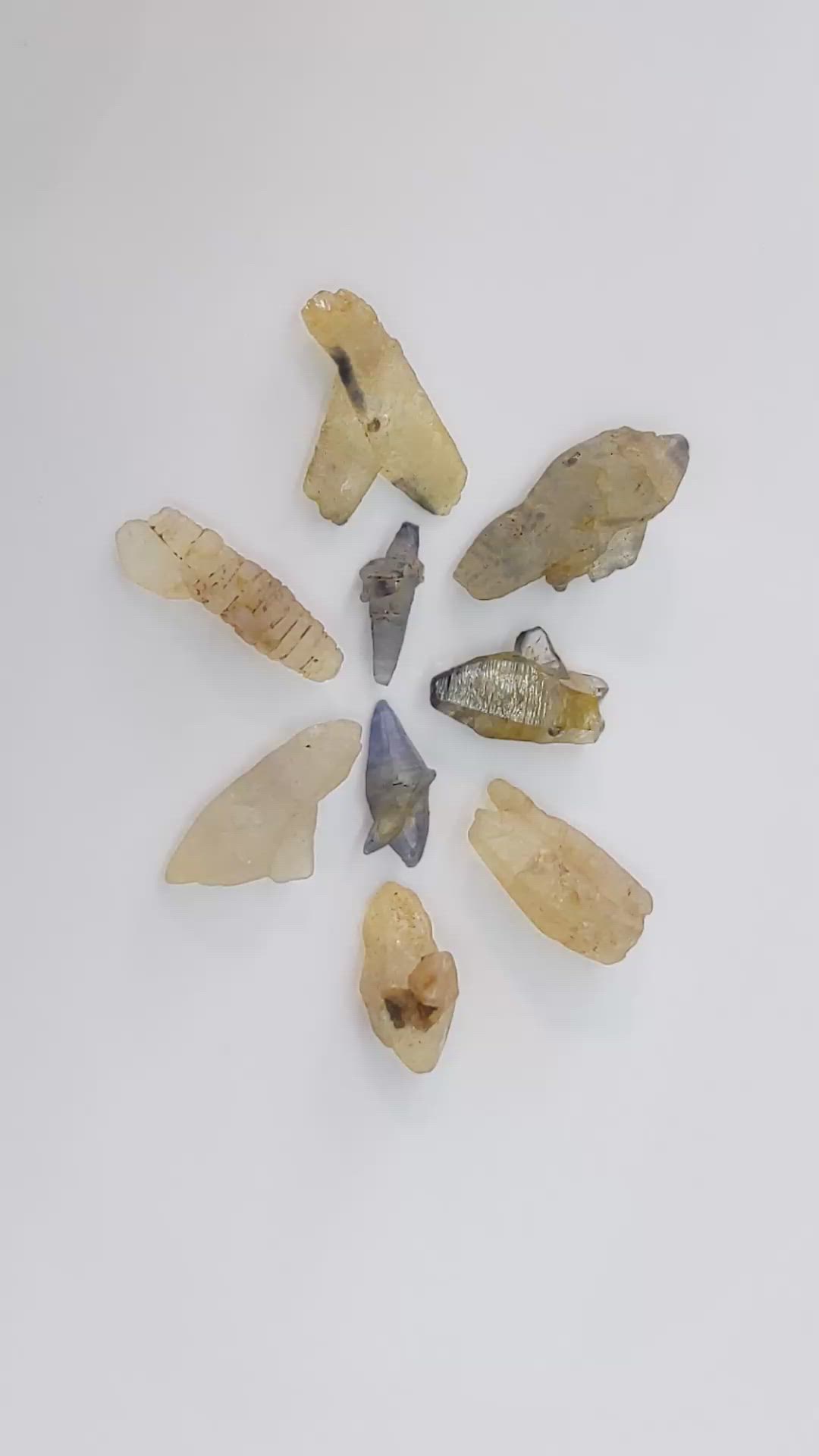 43.15 Ct. Multi Color Sapphire Crystal from Ceylon (Sri Lanka) Size Video