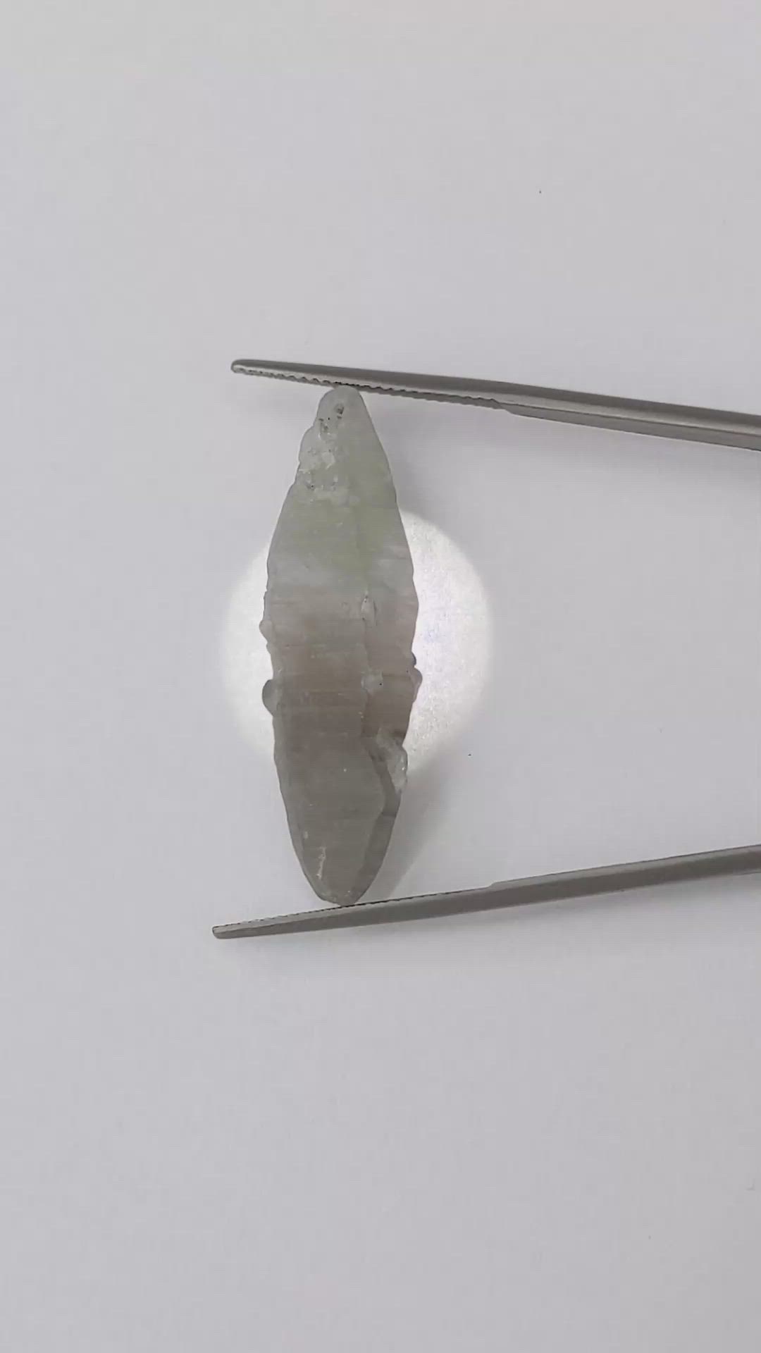 30.41 Ct. Grey Sapphire Crystal from Ceylon (Sri Lanka) Size Video