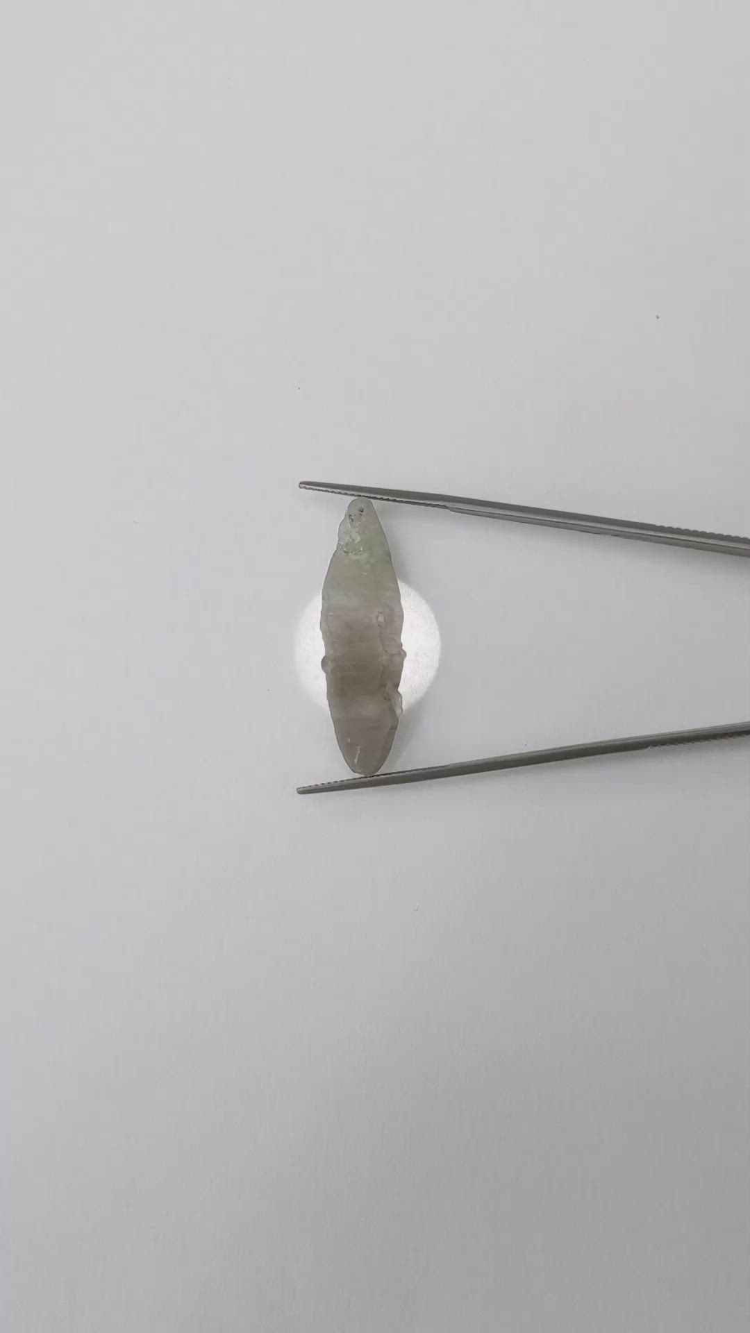 30.41 Ct. Grey Sapphire Crystal from Ceylon (Sri Lanka) Size Video