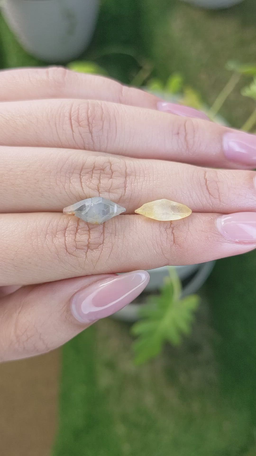 7.29 Ct. Multi Color Sapphire Crystal from Ceylon (Sri Lanka) Size Video