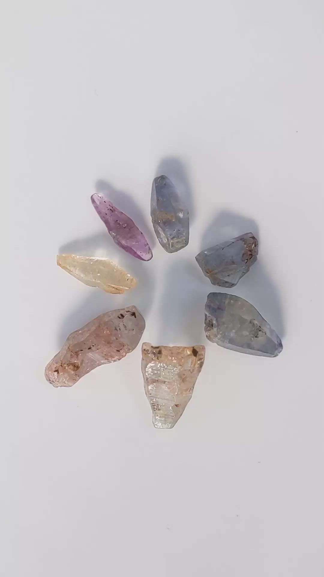 26.14 Ct. Multi Color Sapphire Crystal from Ceylon (Sri Lanka) Size Video