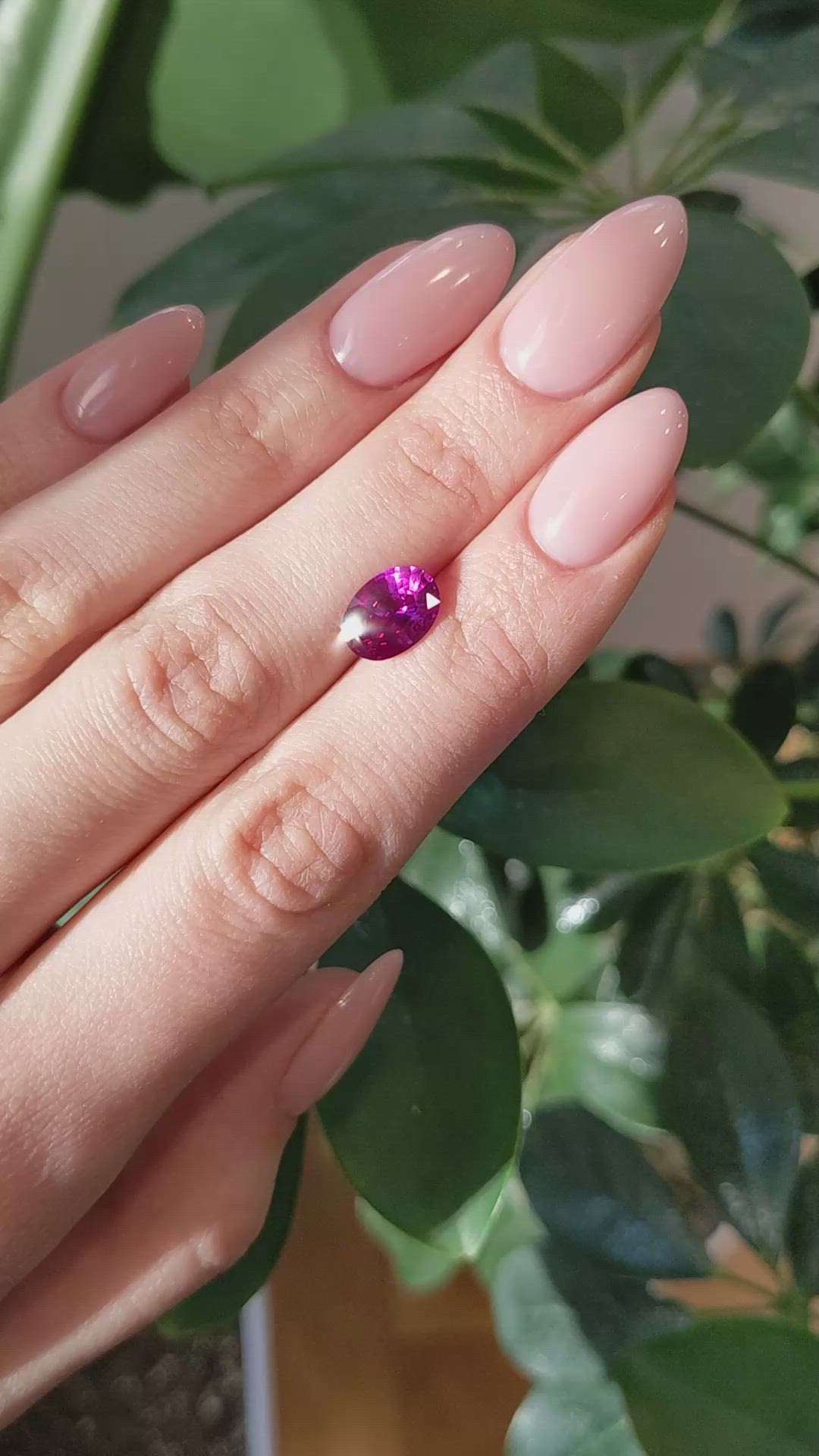 3.08 Ct. Pink Sapphire from Ceylon (Sri Lanka) Size Video