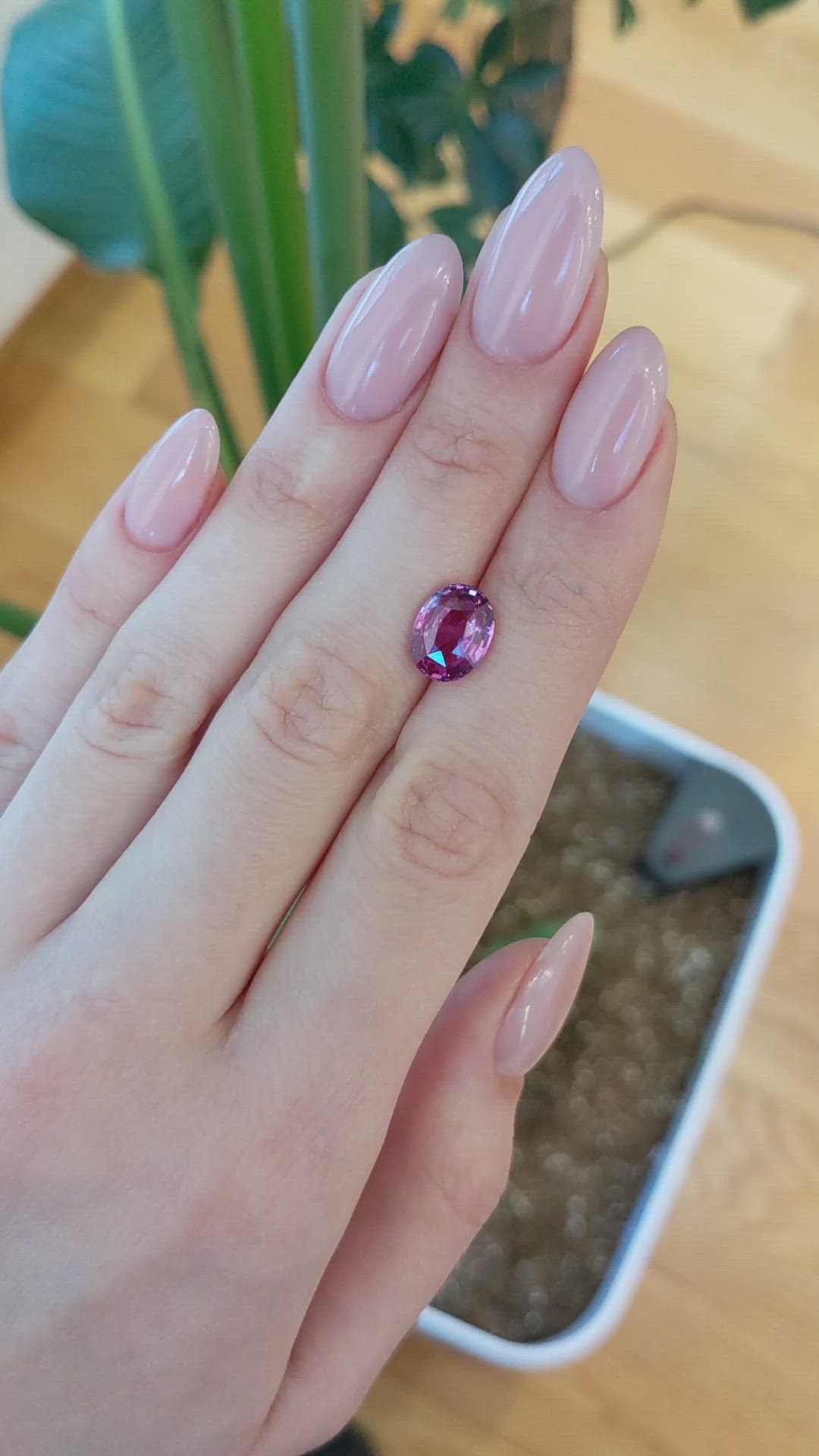 4.01 Ct. Pink Sapphire from Ceylon (Sri Lanka) Size Video
