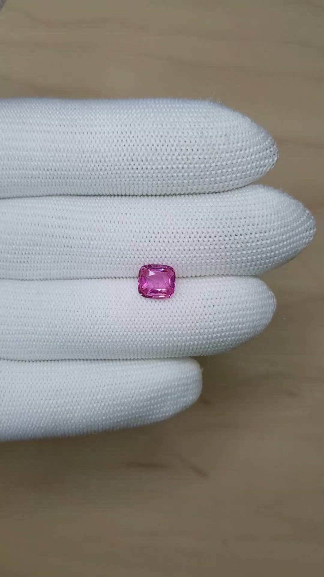 2.10 Ct. Pink Sapphire from Ceylon (Sri Lanka) Size Video