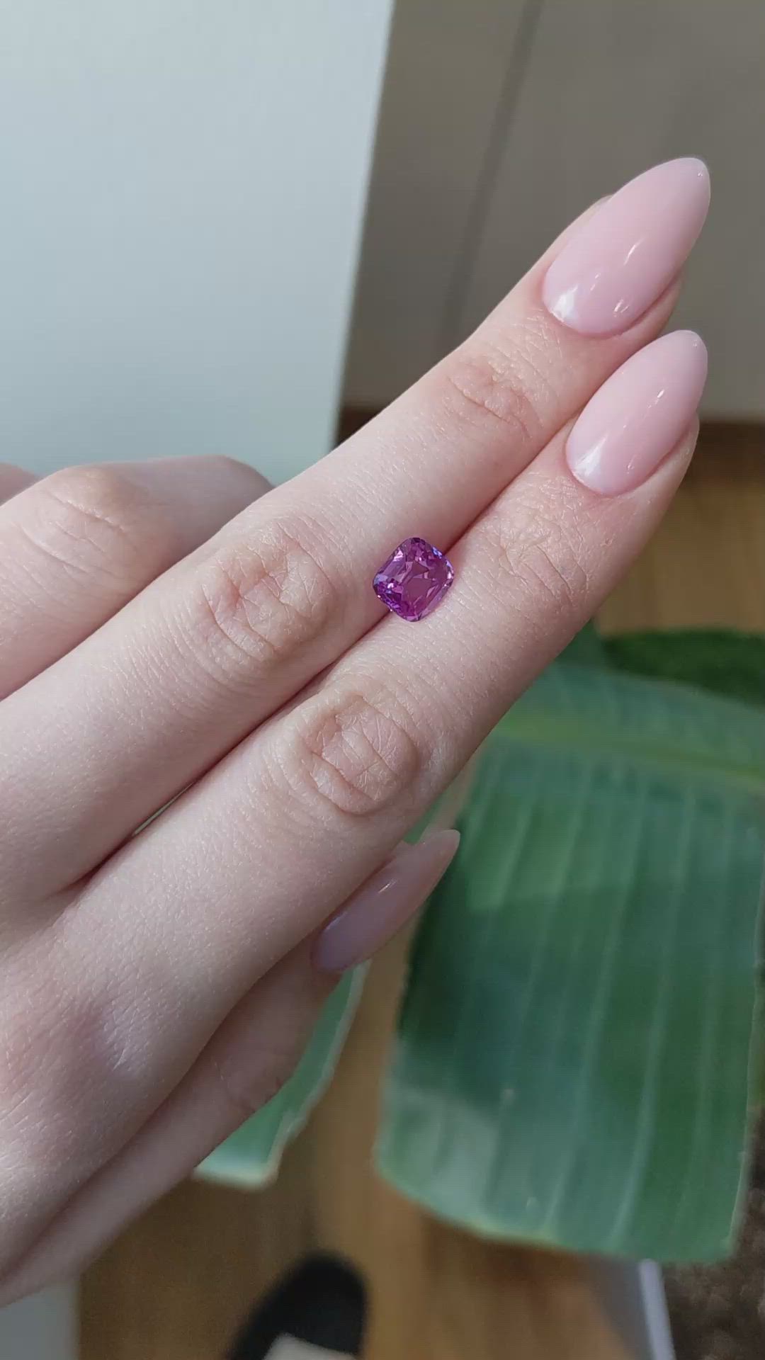 2.10 Ct. Pink Sapphire from Ceylon (Sri Lanka) Size Video