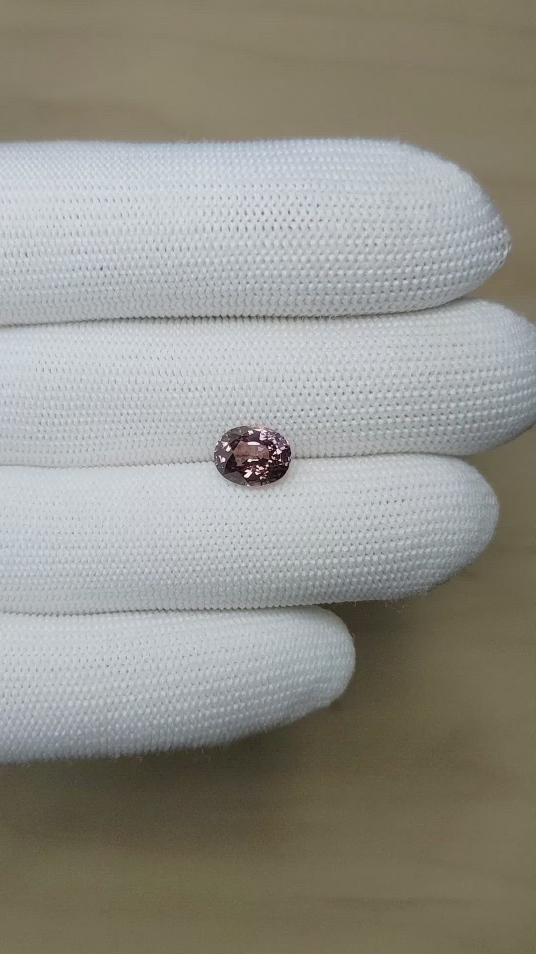3.08 Ct. Pinkish Brown Sapphire from Ceylon (Sri Lanka) Size Video