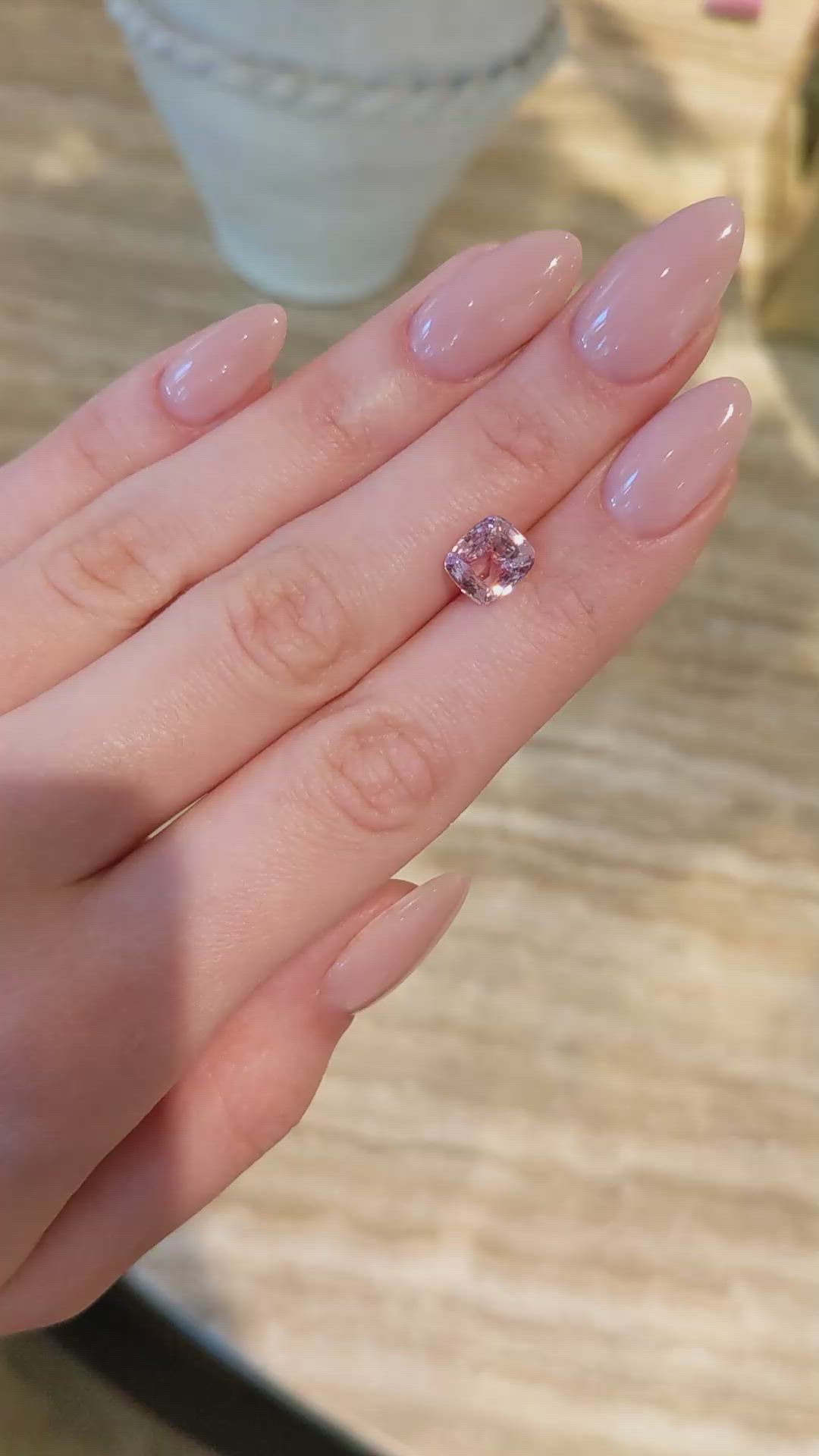 3.00 Ct. Padparadscha Sapphire from Ceylon (Sri Lanka) Size Video