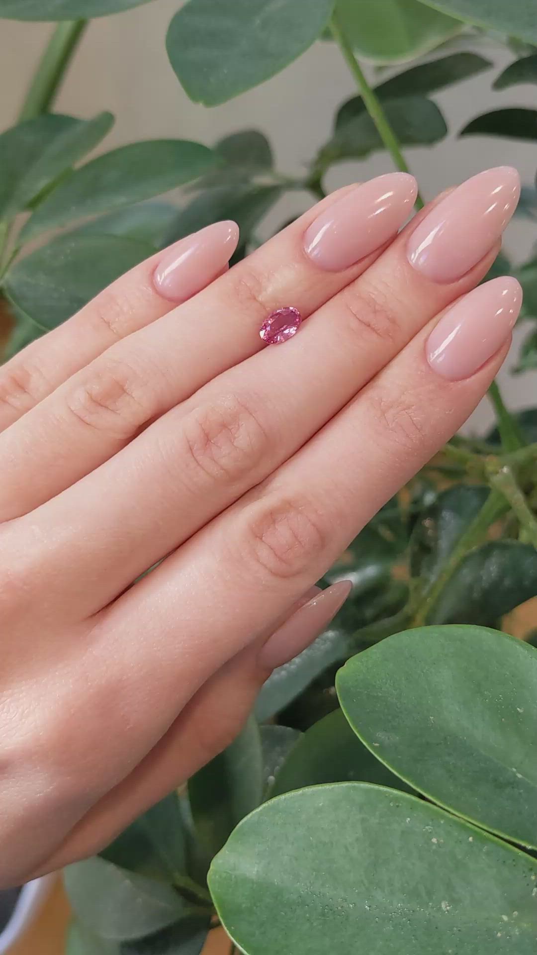 1.14 Ct. Padparadscha Sapphire from Ceylon (Sri Lanka) Size Video