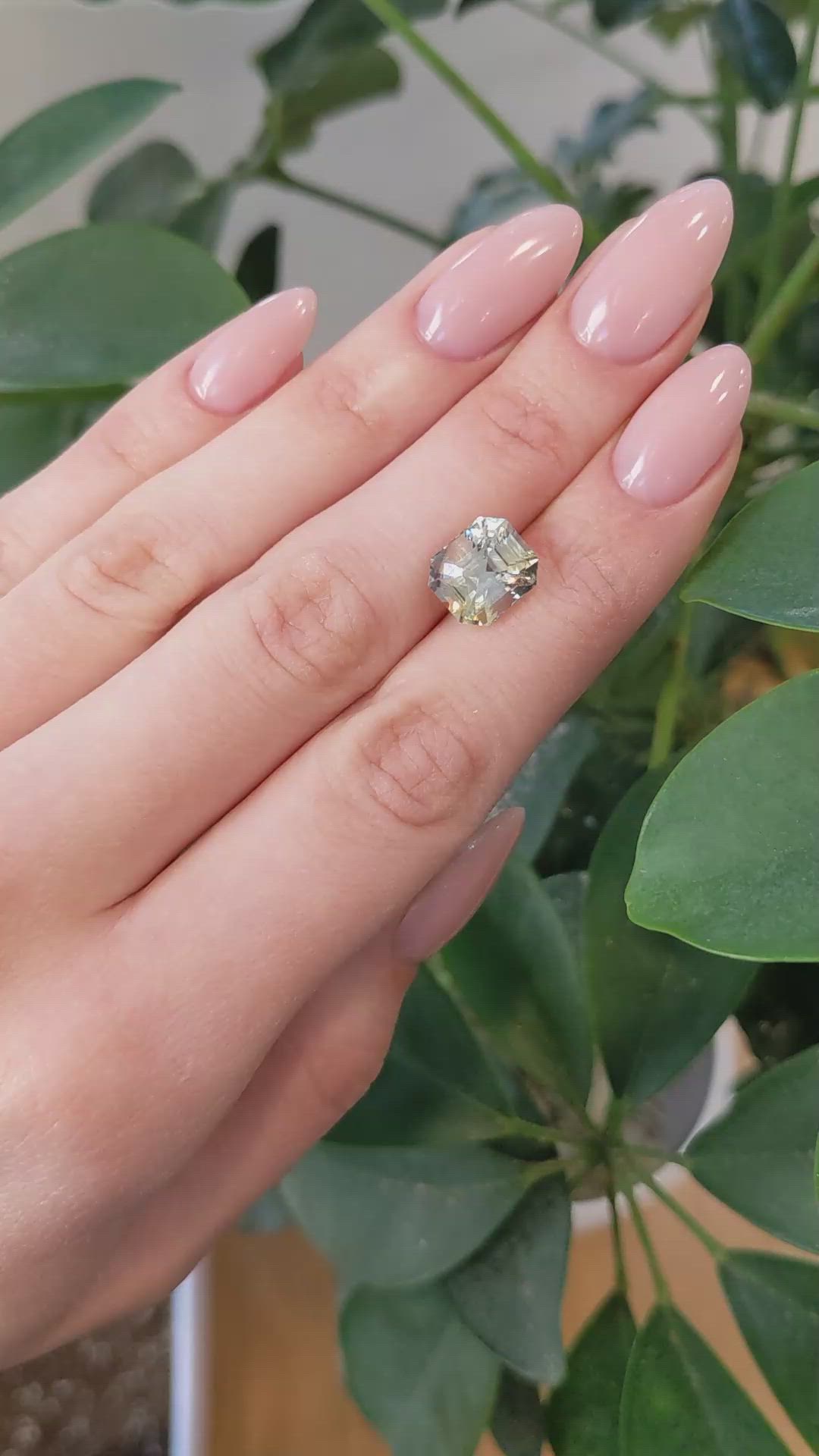 7.00 Ct. Bi Color Sapphire from Ceylon (Sri Lanka) Size Video