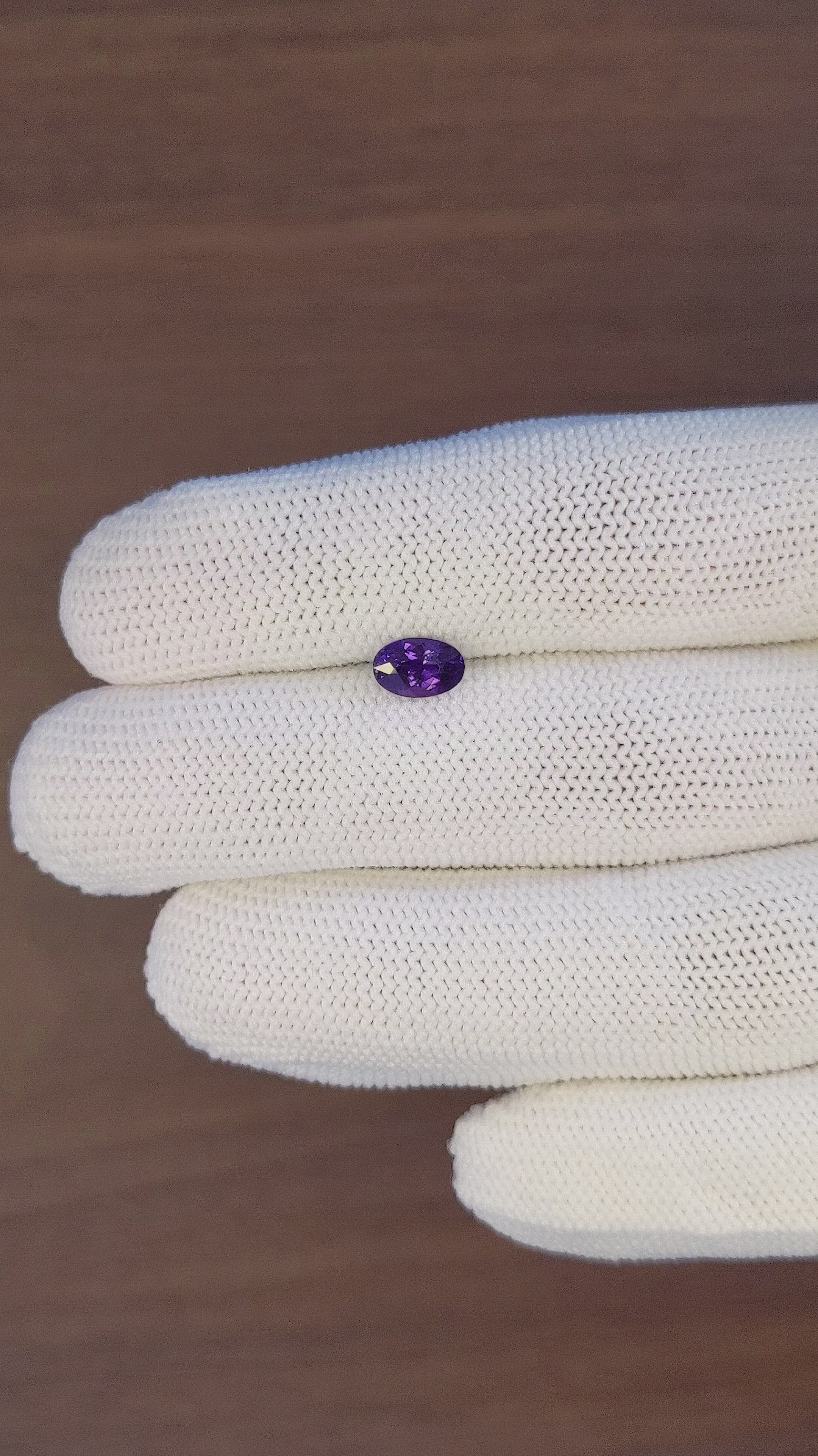 1.03 Ct. Color Change Sapphire from Ceylon (Sri Lanka) Size Video