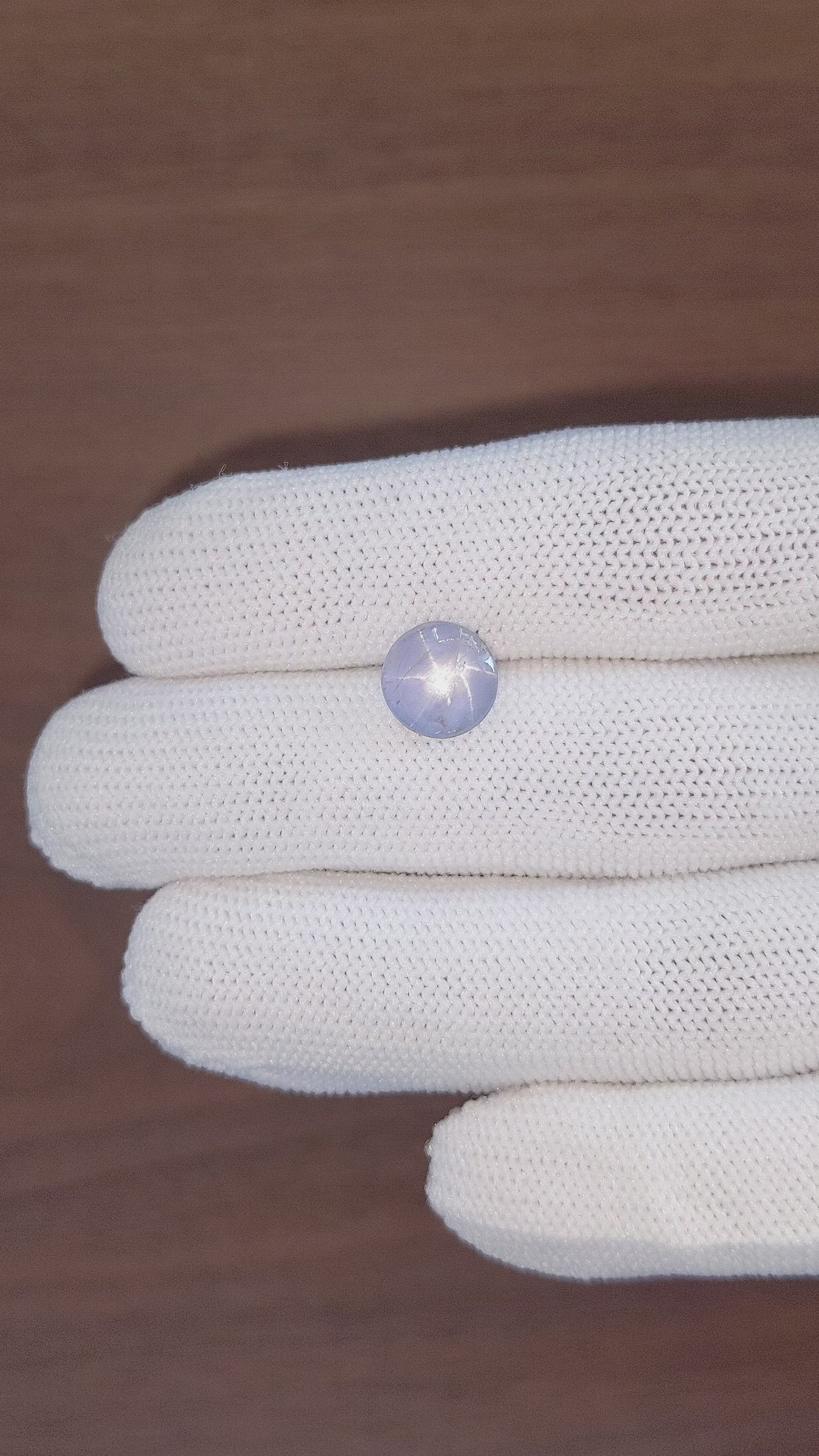 3.54 Ct. Bluish Purple Star Sapphire from Ceylon (Sri Lanka) Size Video