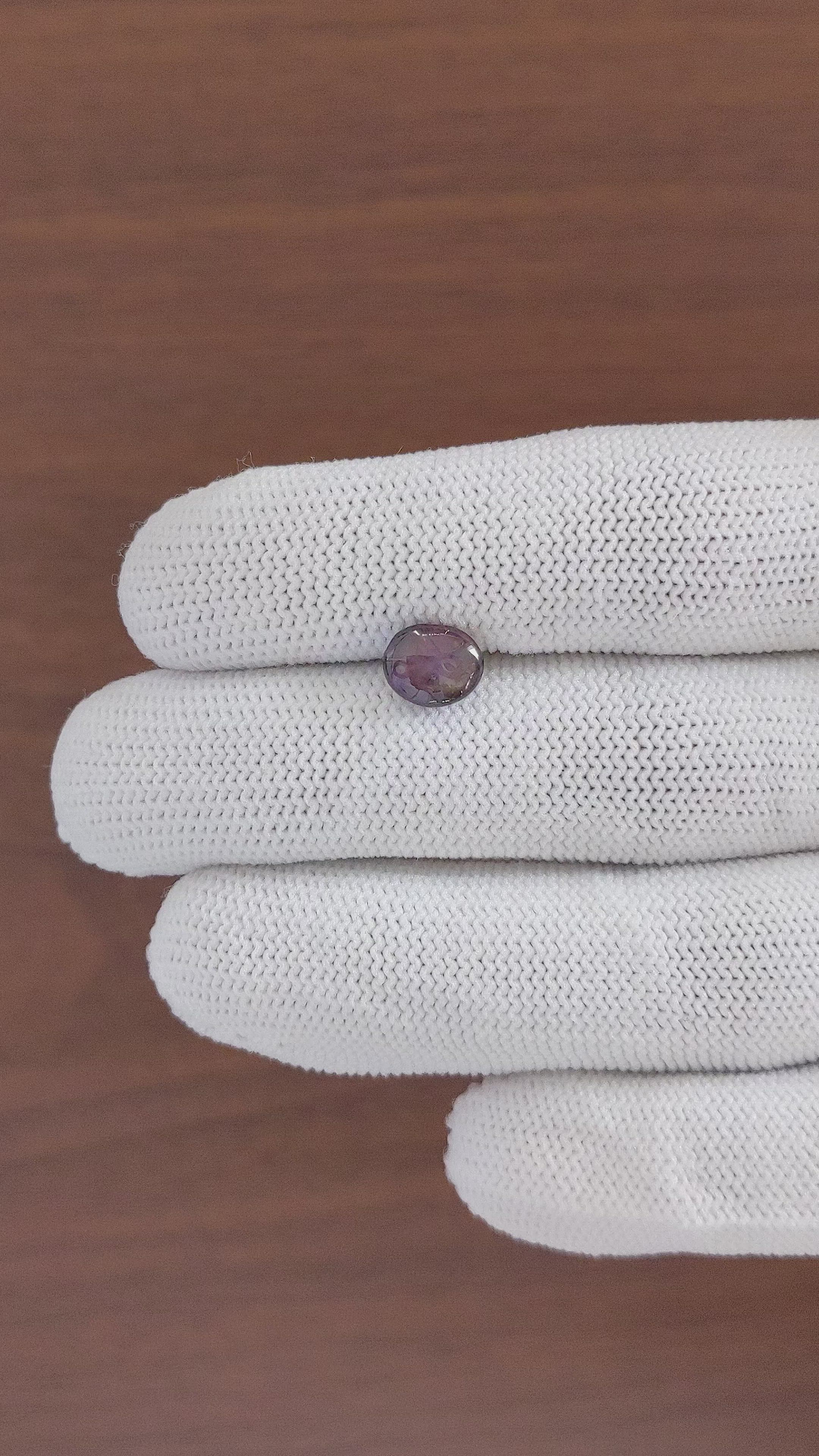 2.41 Ct. Purplish Pink Star Sapphire from Ceylon (Sri Lanka) Size Video