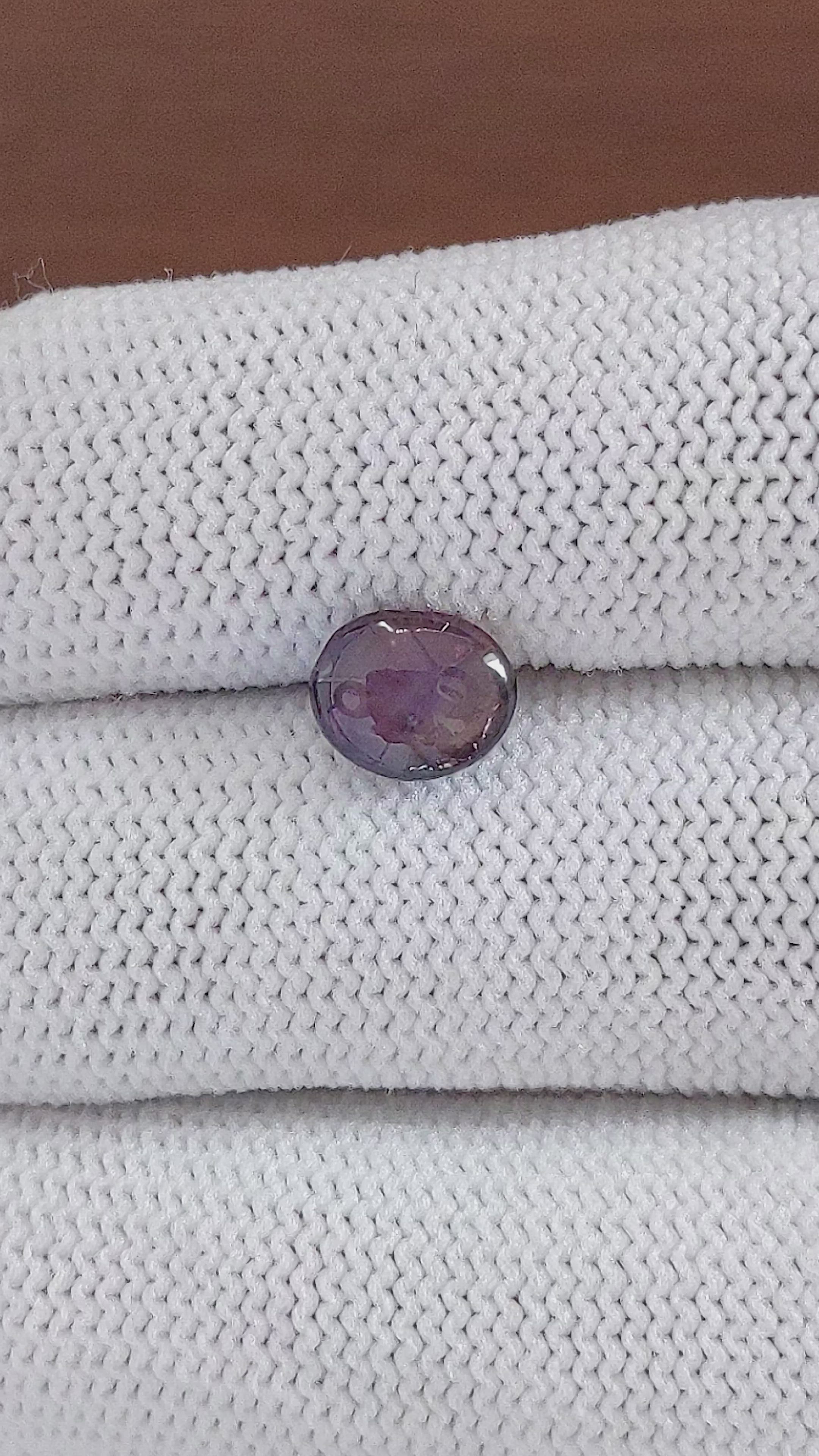 2.41 Ct. Purplish Pink Star Sapphire from Ceylon (Sri Lanka) Size Video