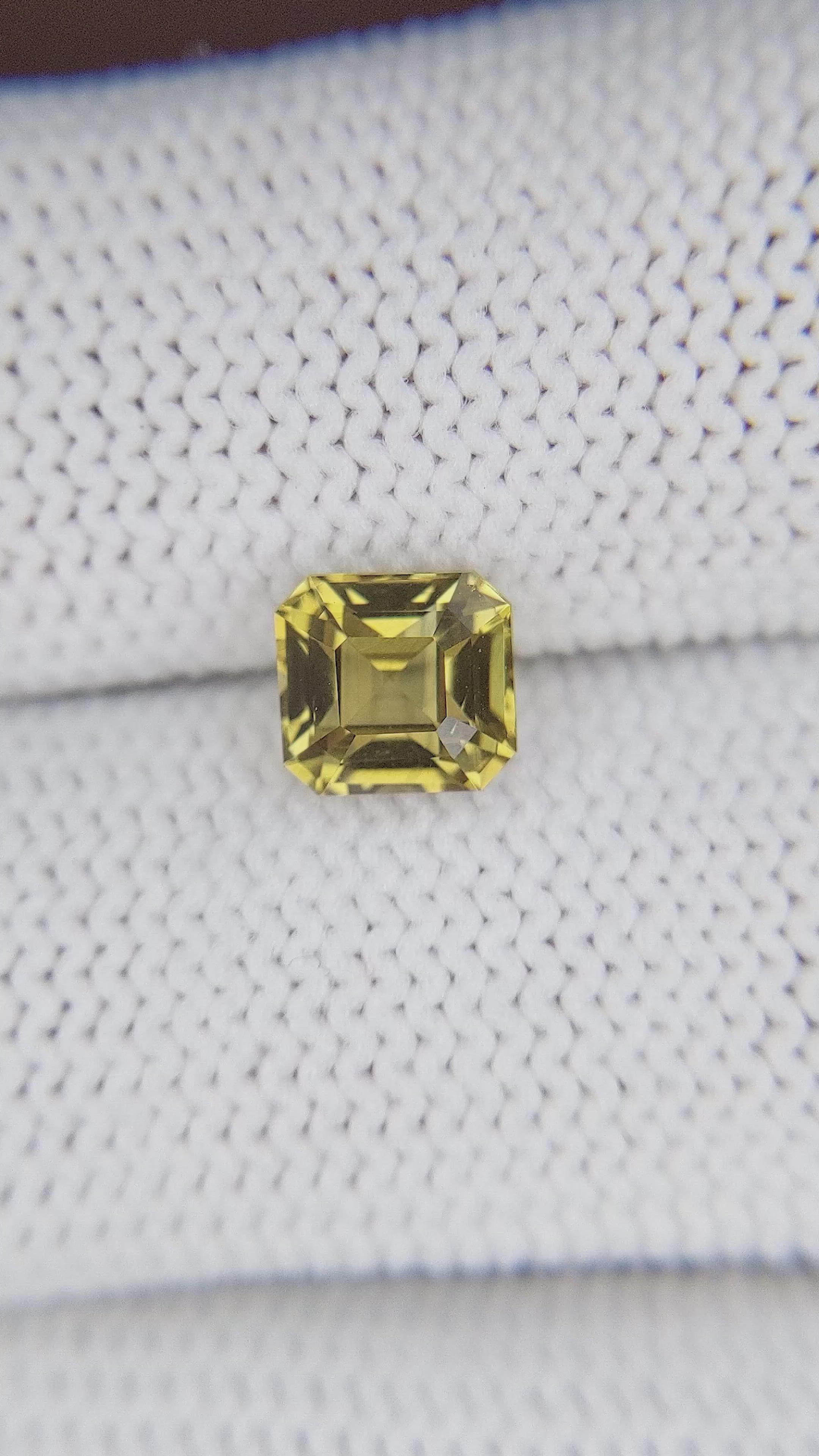 1.64 Ct. Greenish Yellow Sapphire from Africa Size Video