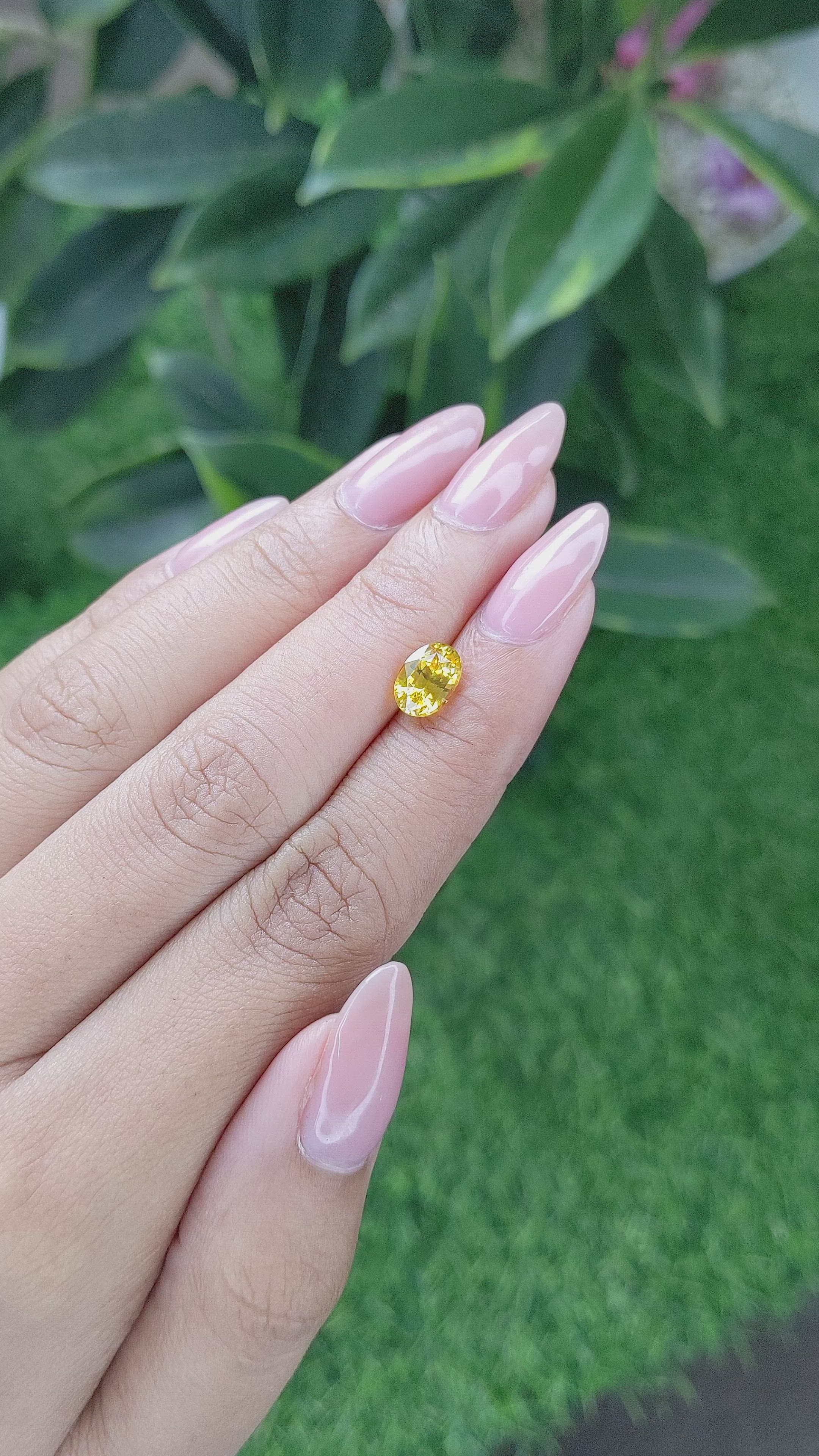 1.75 Ct. Yellow Sapphire from Africa Size Video