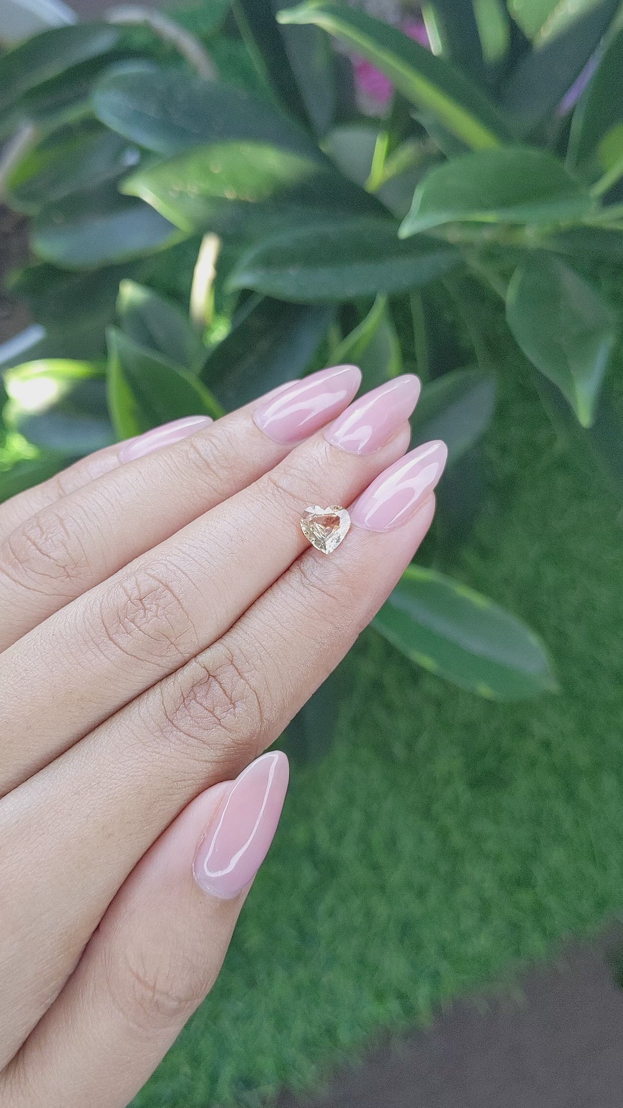 1.10 Ct. Peach Sapphire from Africa Size Video