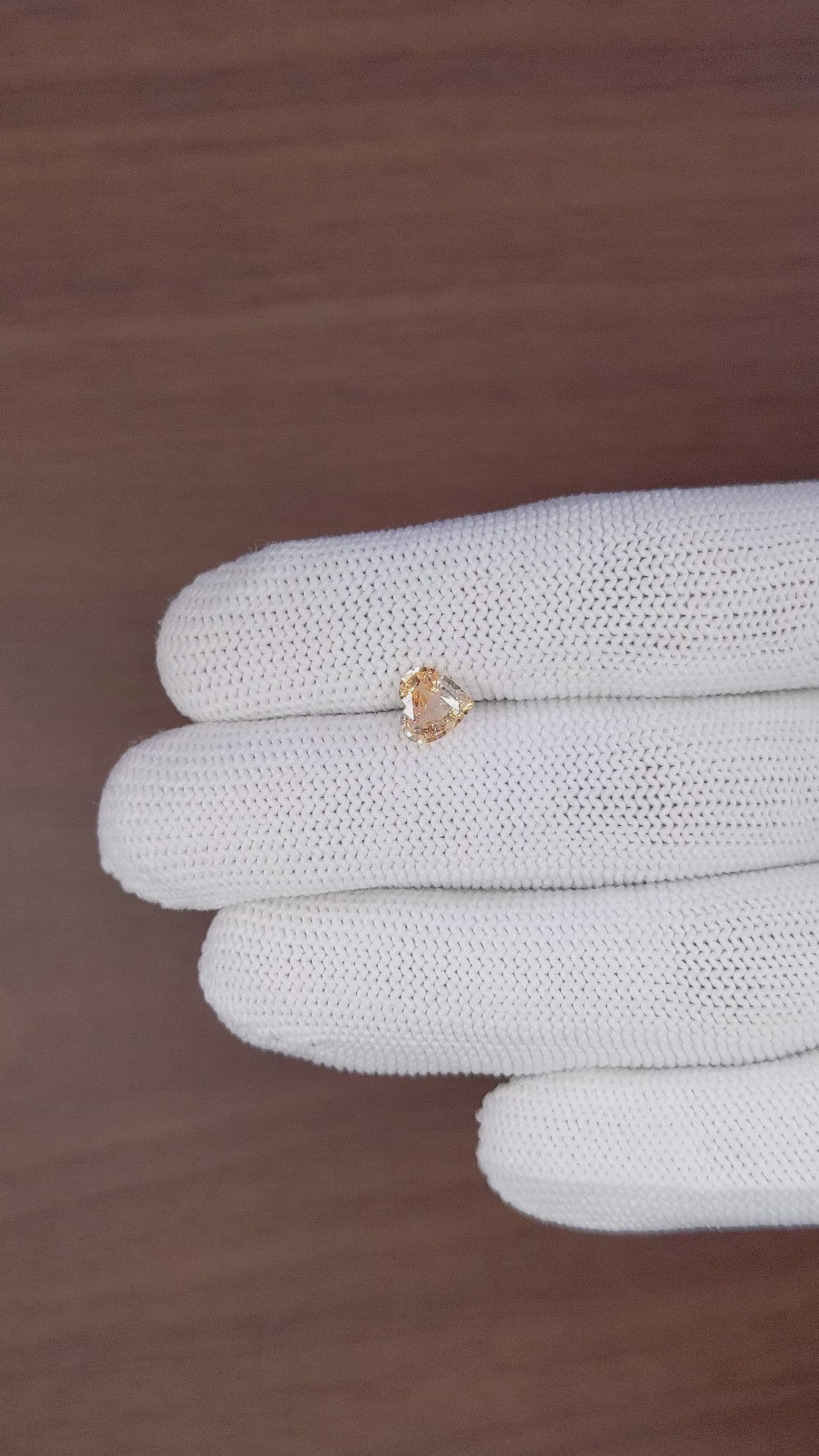 1.10 Ct. Peach Sapphire from Africa Size Video