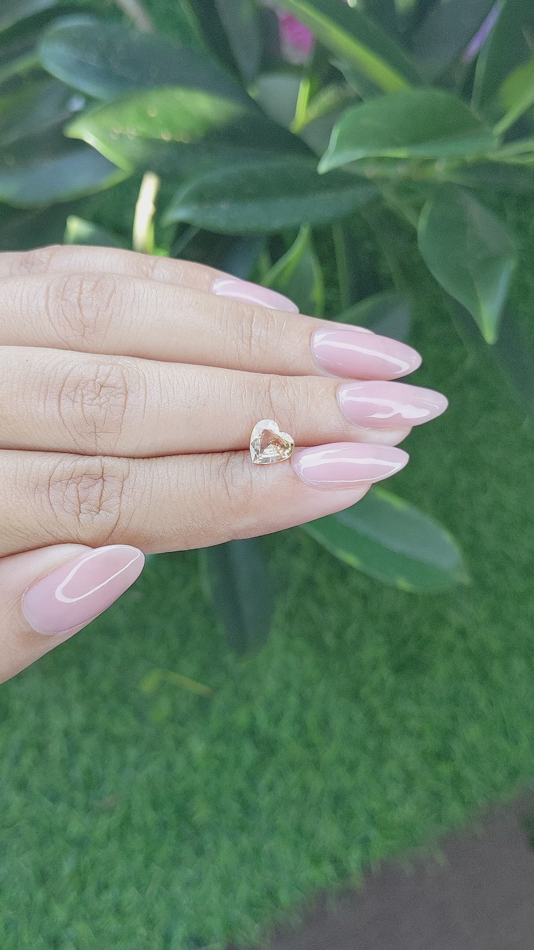 1.10 Ct. Peach Sapphire from Africa Size Video