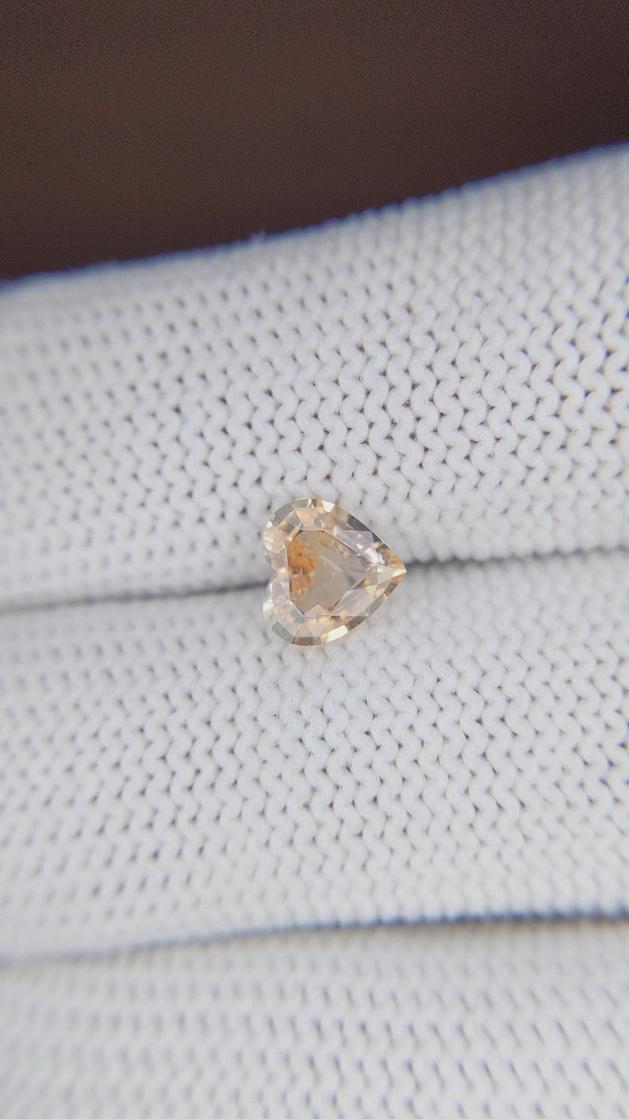 1.10 Ct. Peach Sapphire from Africa Size Video