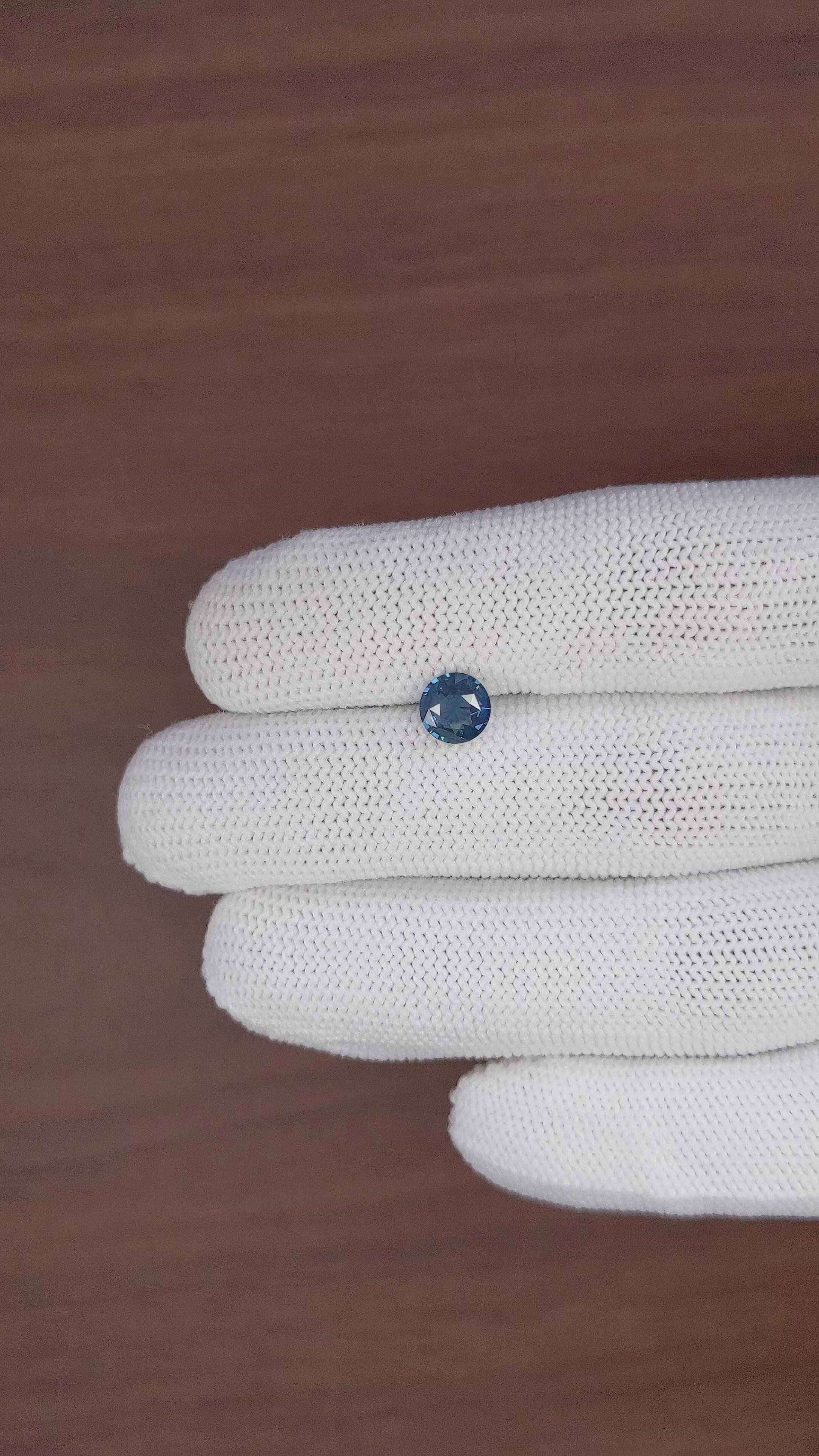 1.03 Ct. Greenish Blue Sapphire from Africa Size Video