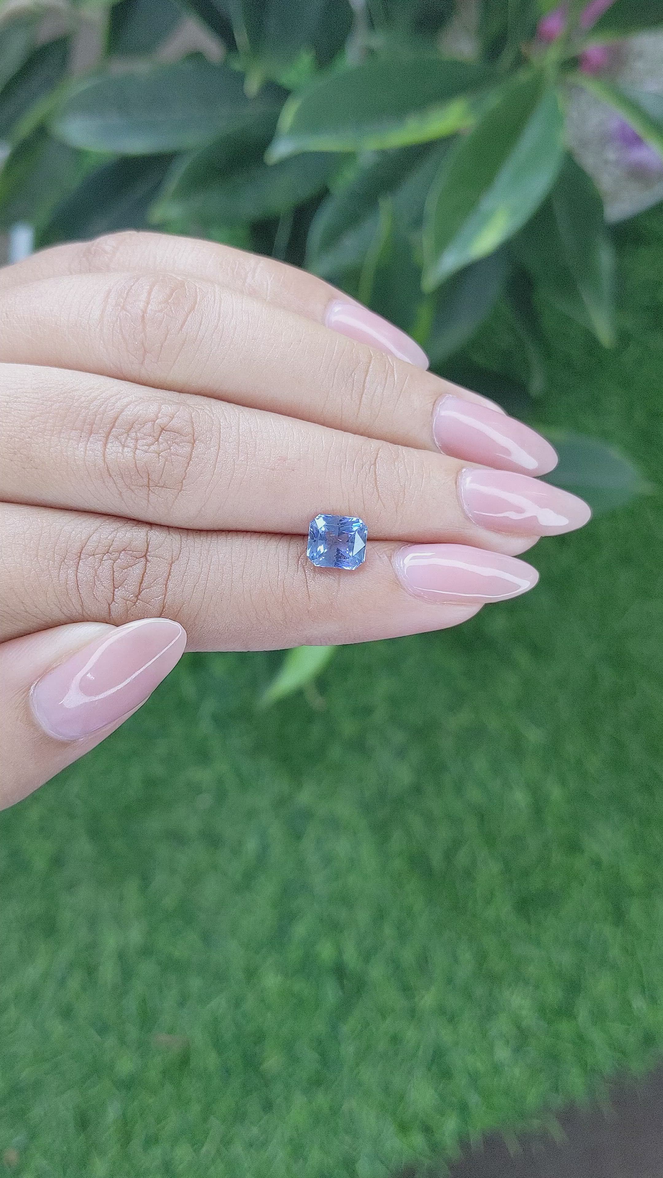 1.85 Ct. Blue Sapphire from Africa Size Video