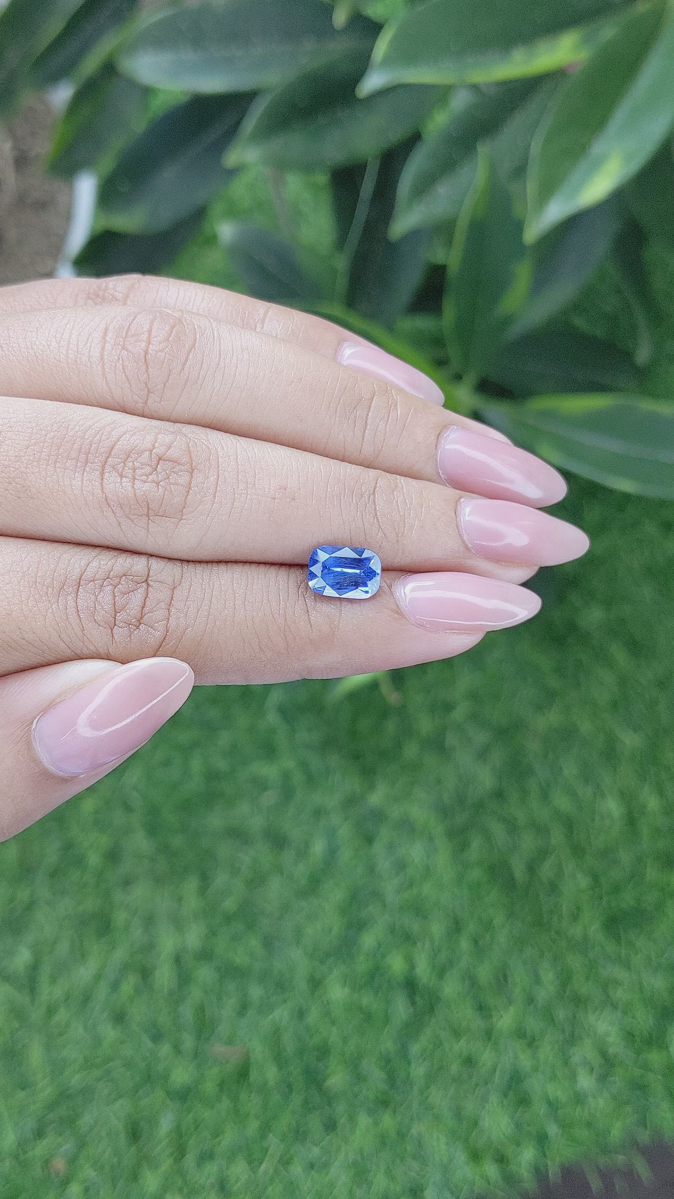 2.06 Ct. Blue Sapphire from Africa Size Video