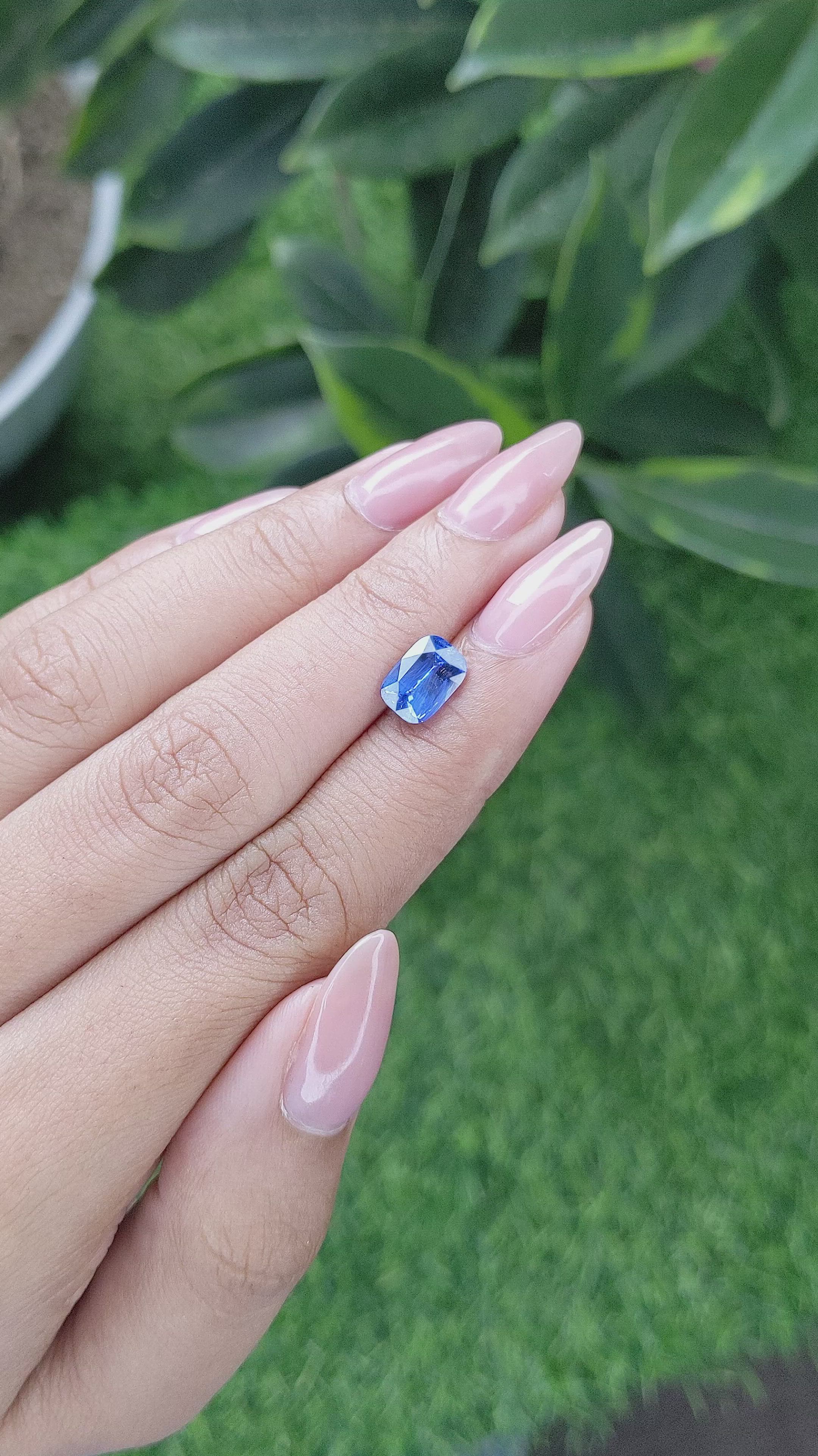 2.06 Ct. Blue Sapphire from Africa Size Video