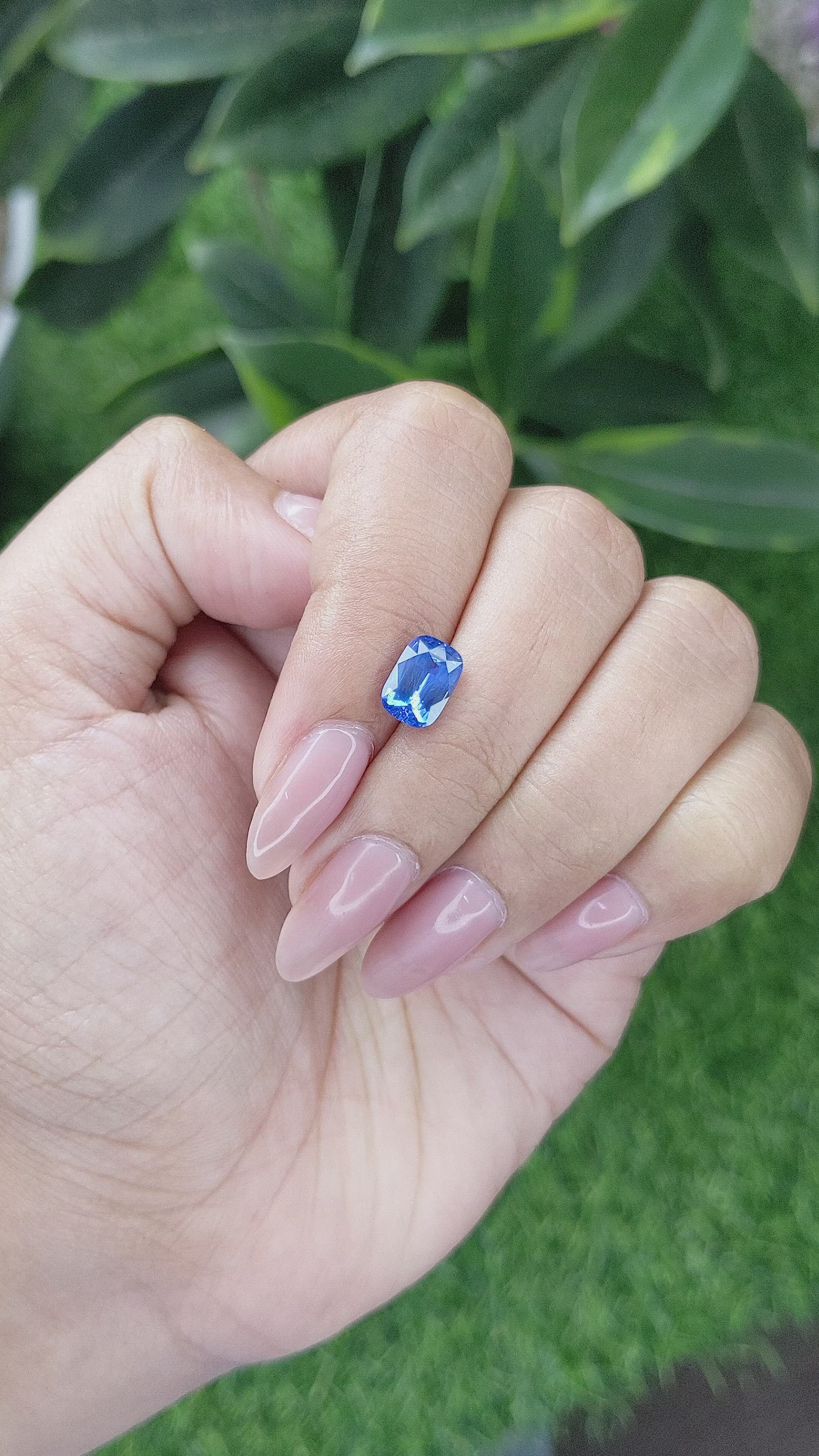 2.06 Ct. Blue Sapphire from Africa Size Video