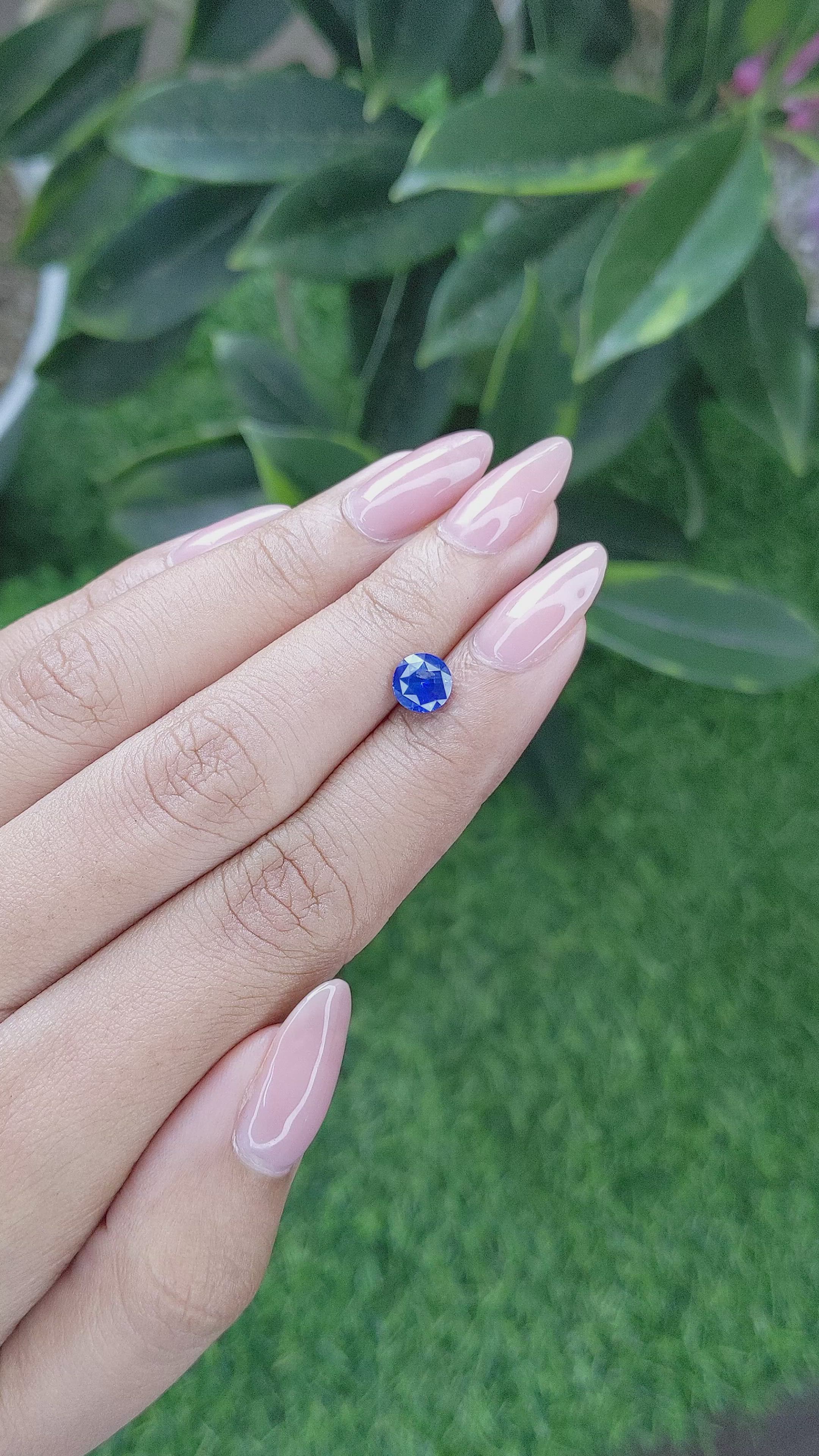 1.16 Ct. Blue Sapphire from Africa Size Video