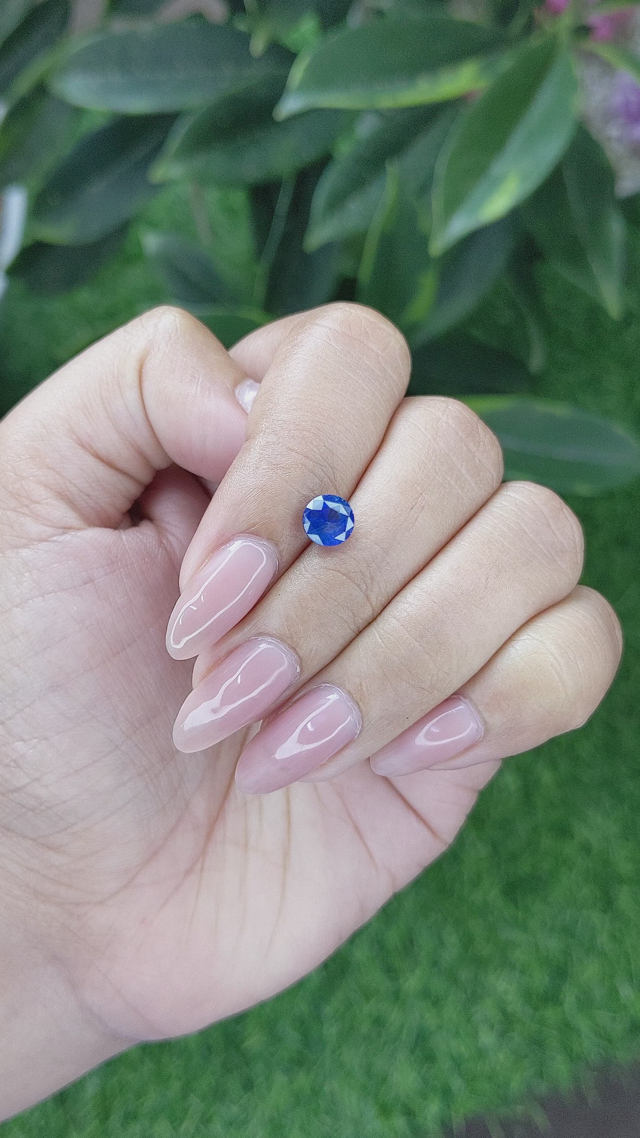 1.16 Ct. Blue Sapphire from Africa Size Video