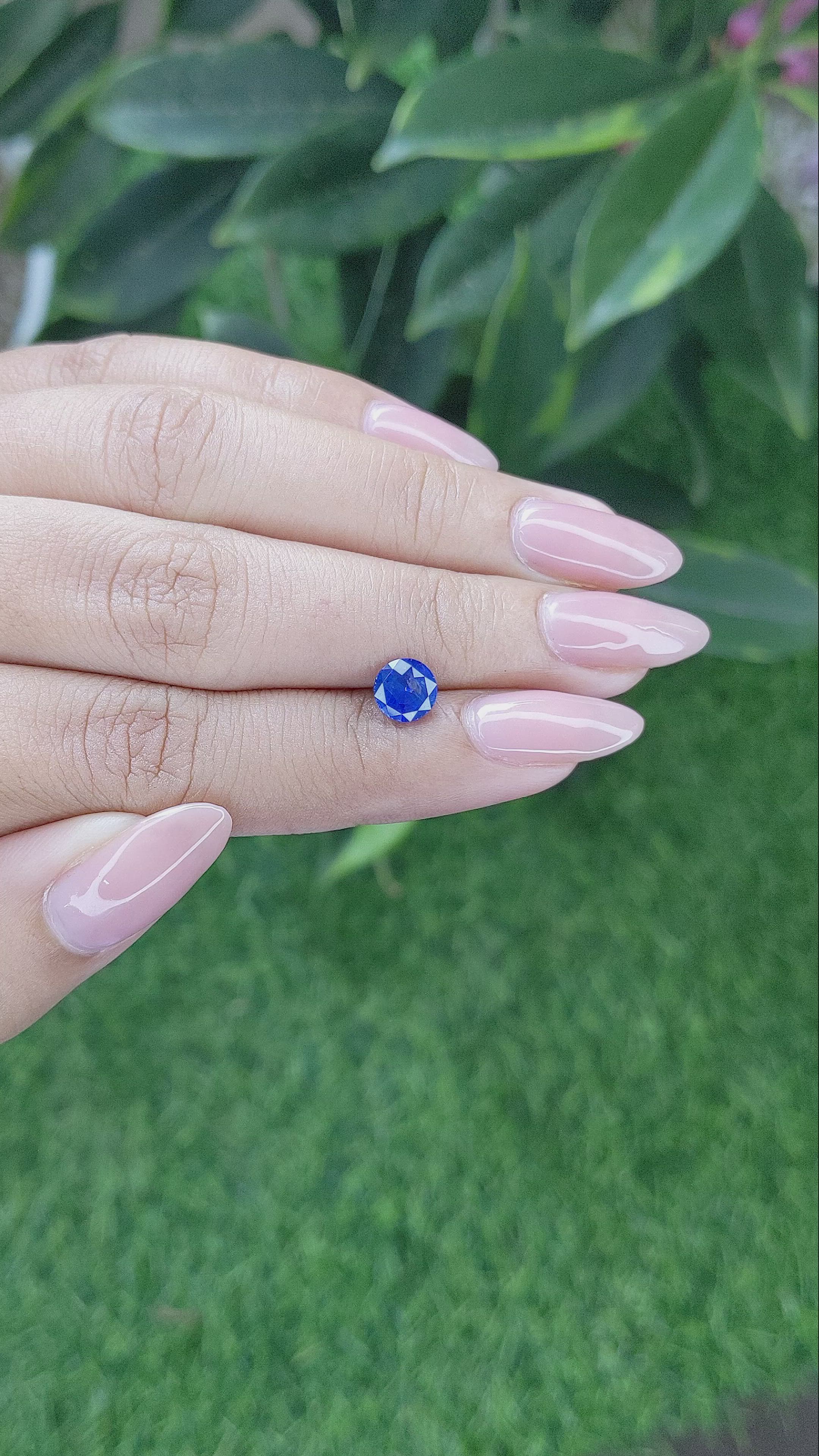 1.16 Ct. Blue Sapphire from Africa Size Video