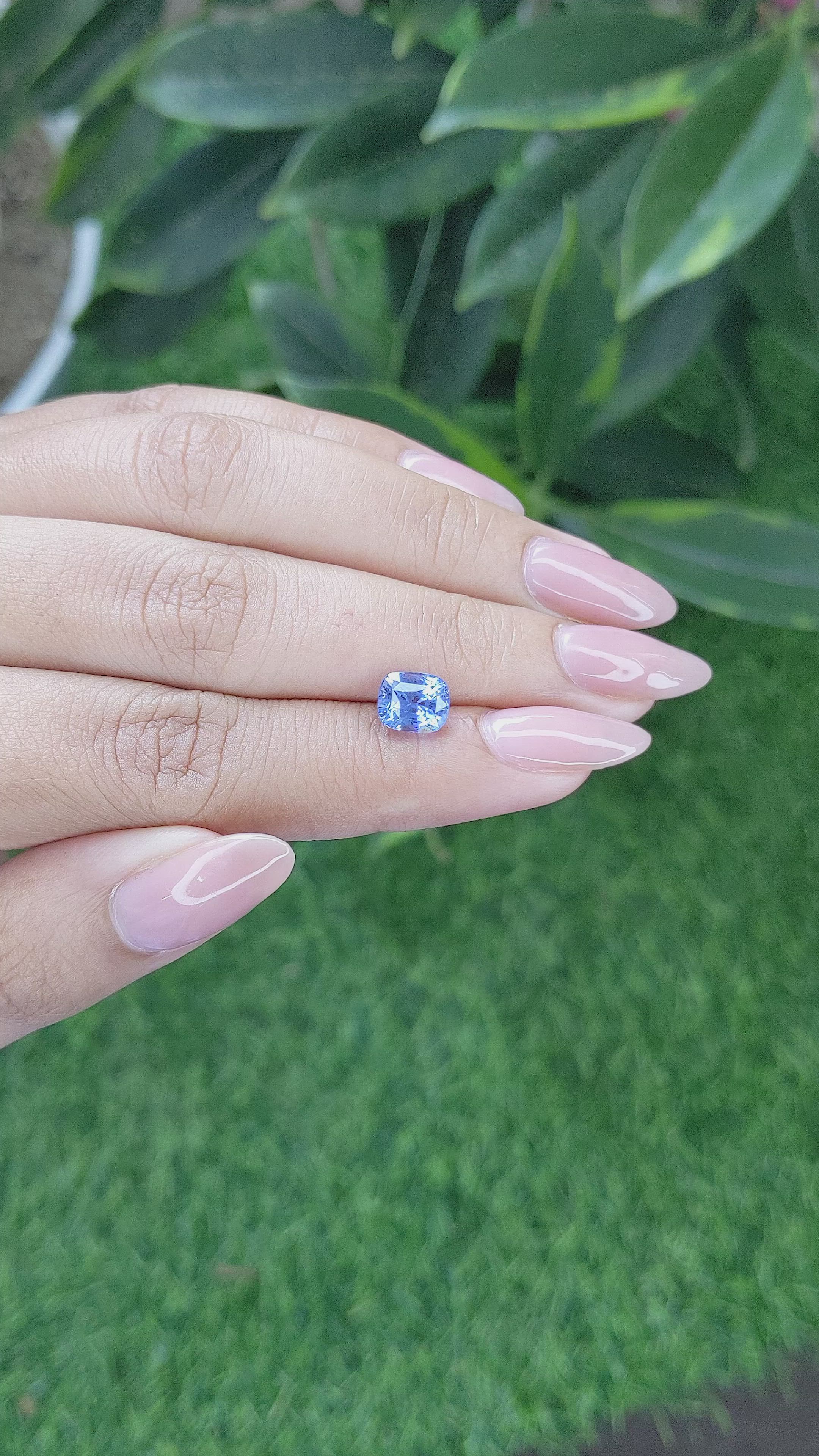 2.22 Ct. Blue Sapphire from Africa Size Video