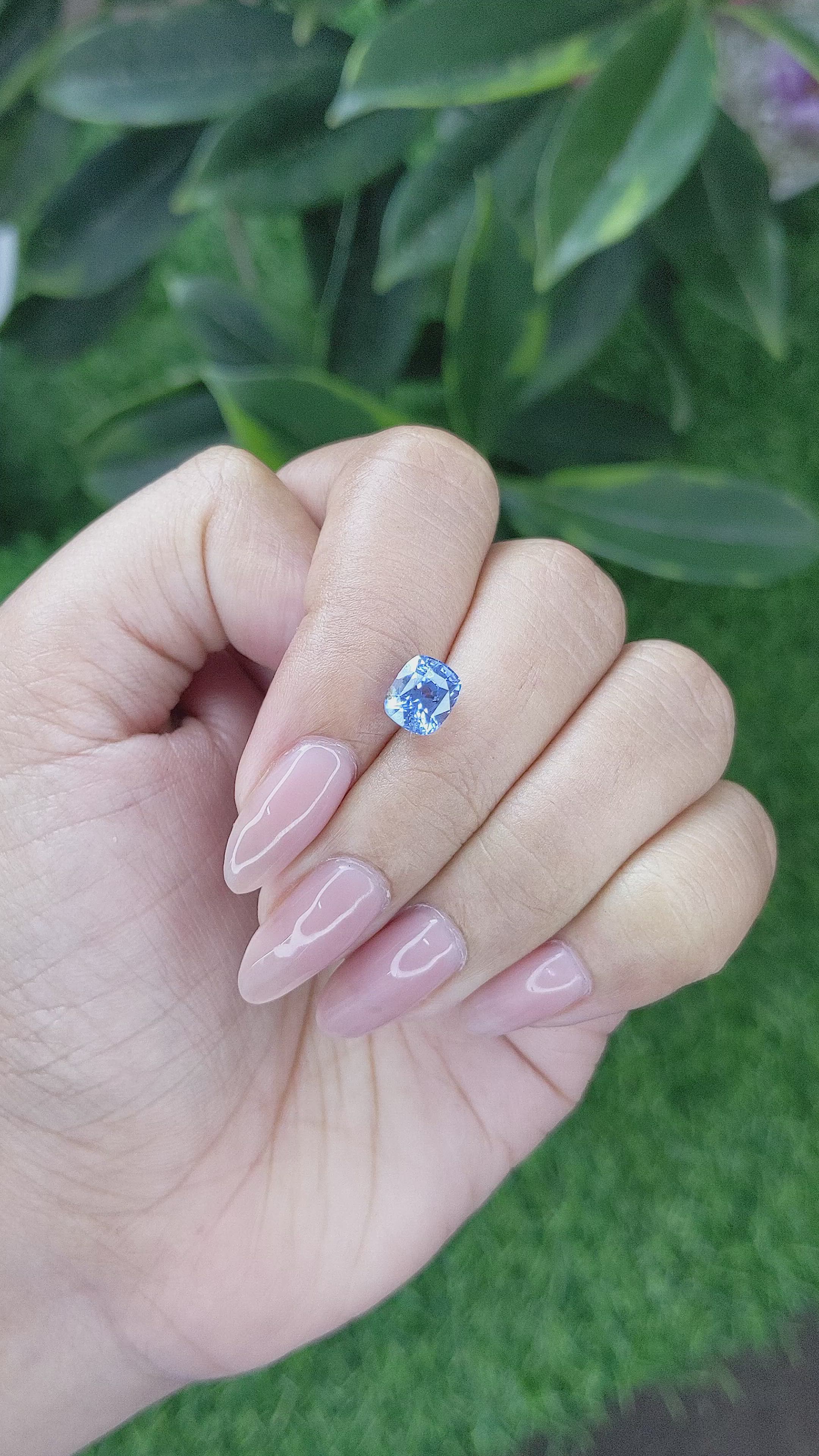 2.22 Ct. Blue Sapphire from Africa Size Video