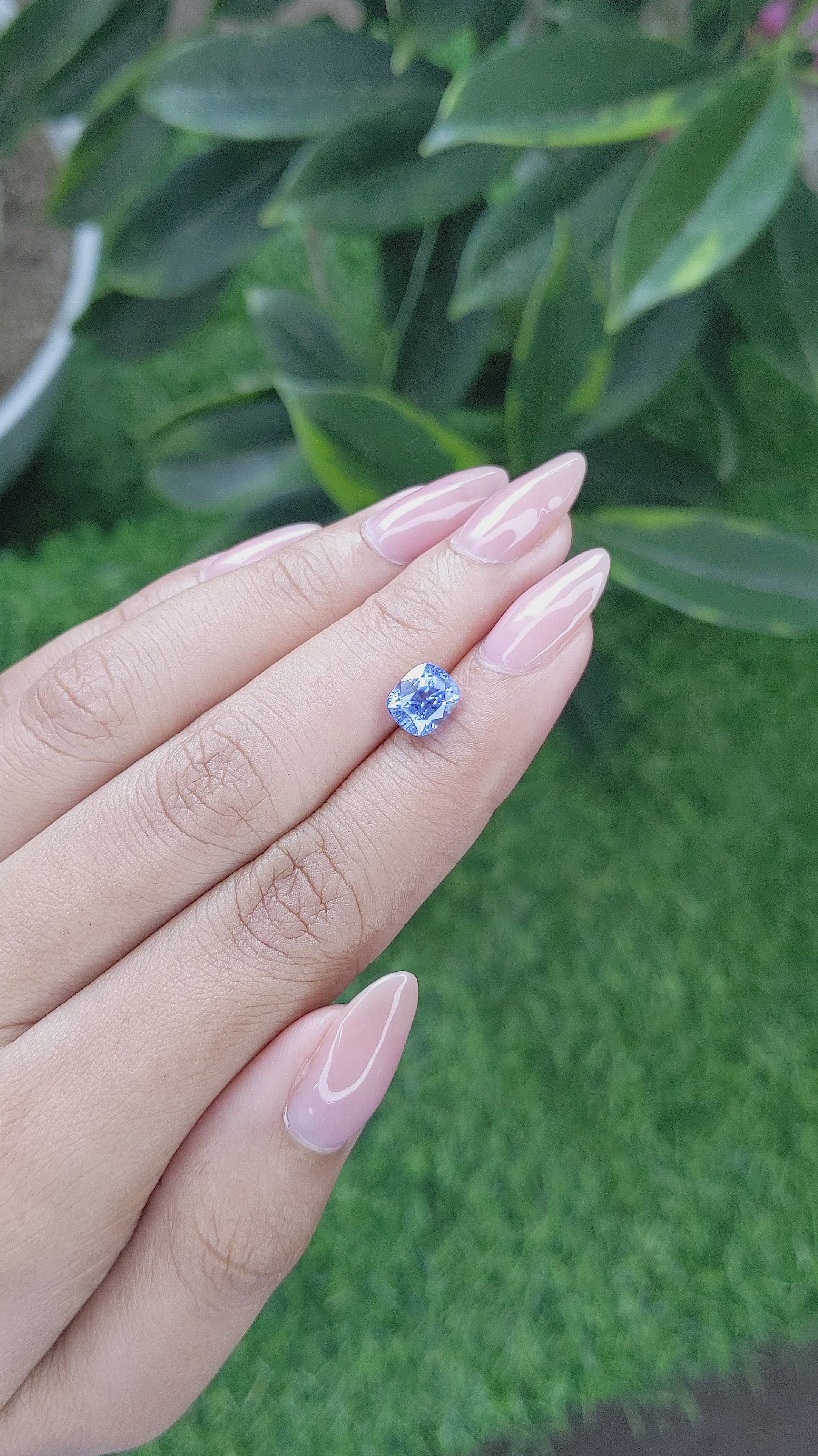 2.22 Ct. Blue Sapphire from Africa Size Video